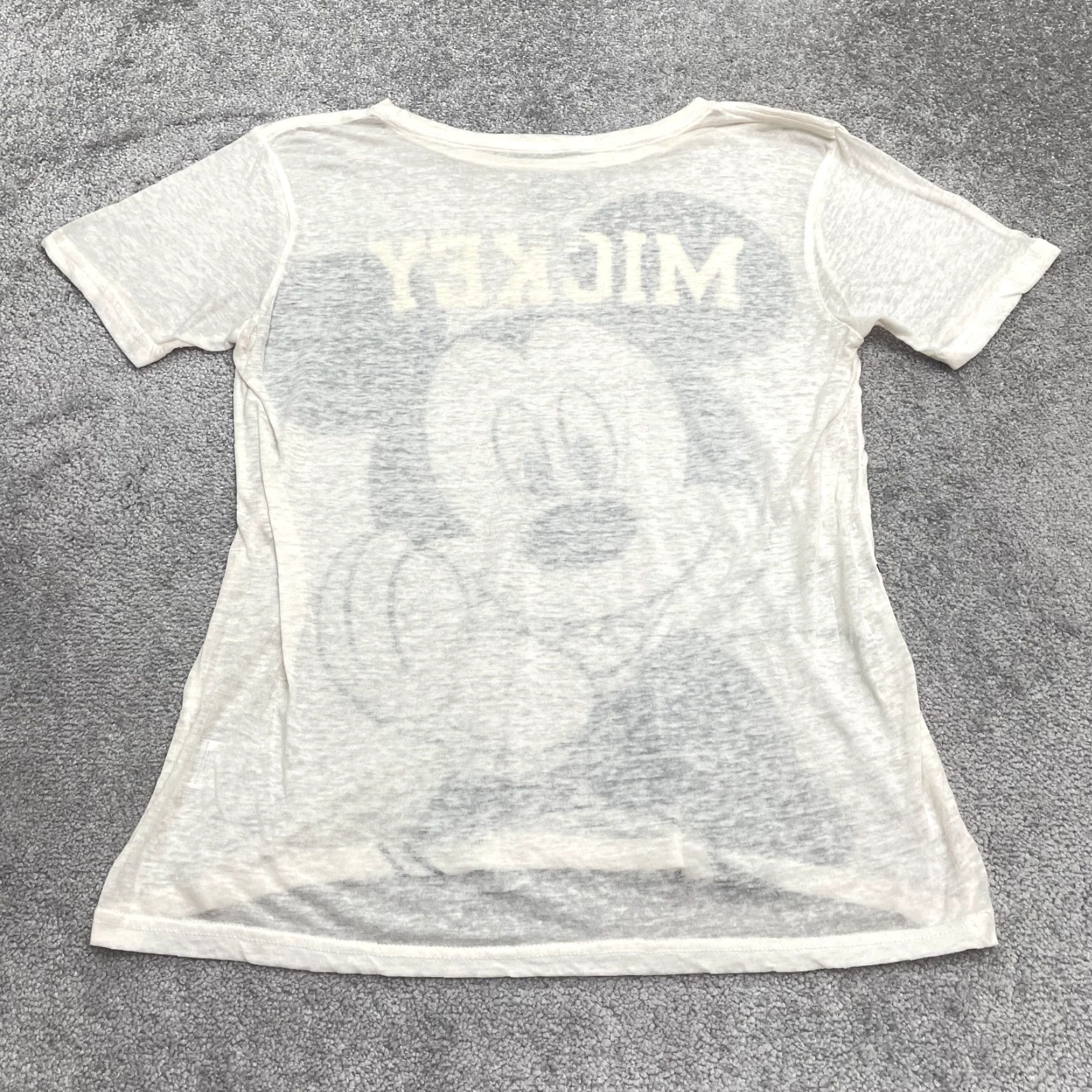Disney Disney Mickey Mouse Graphic Shirt Womens 2XL White Round Neck Casual Tee Size XXL / US 16-18 / IT 52-54 - 2 Thumbnail