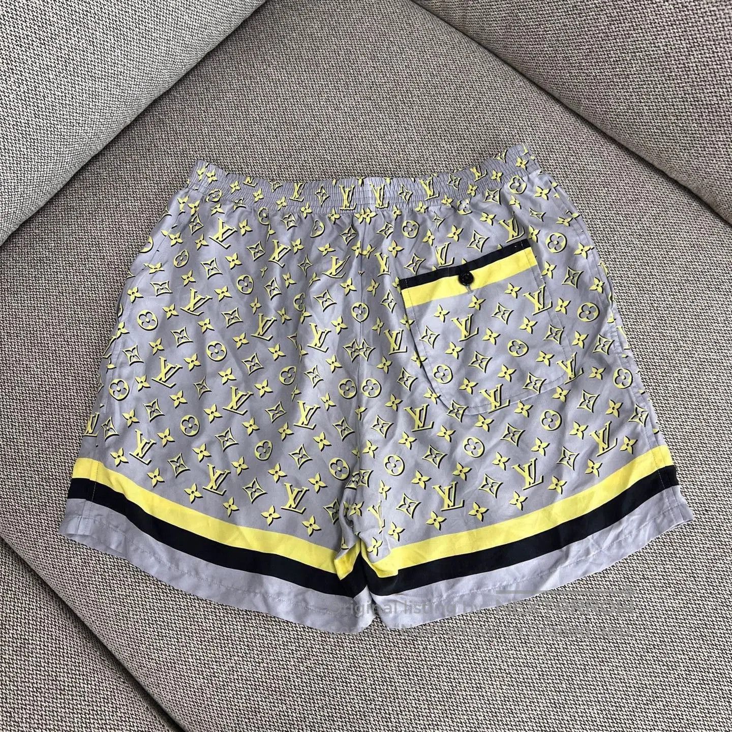 Louis Vuitton Louis Vuitton Blue Monogram Silk Shorts. Size US 38 / EU 54 - 2 Thumbnail