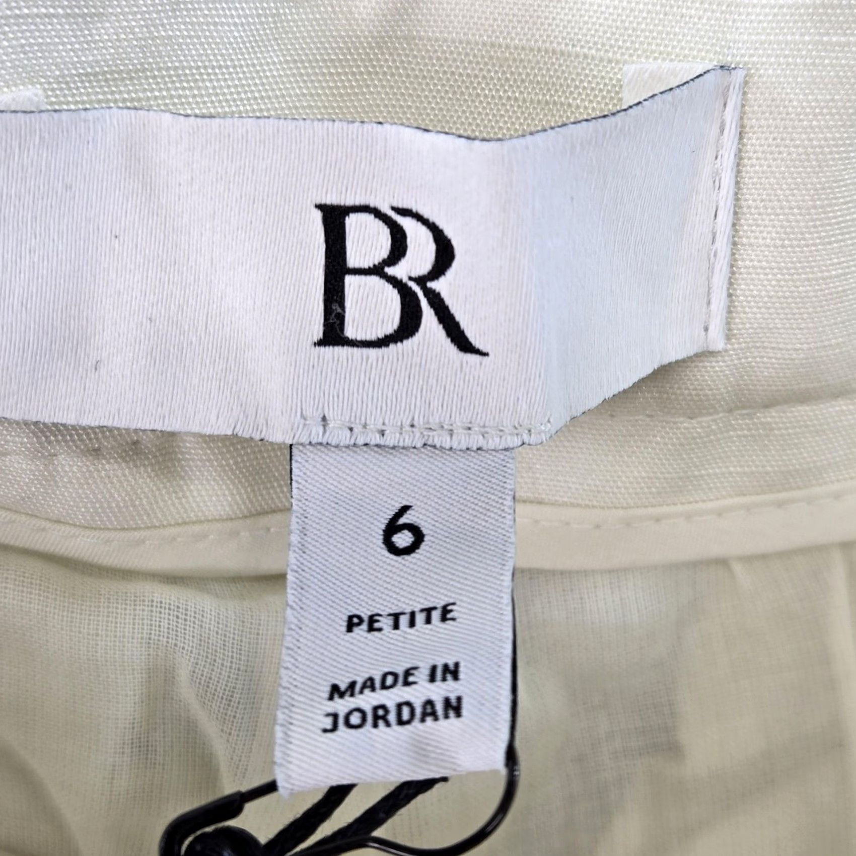 Banana Republic VINTAGE: No Banana Republic Pants Womens 6 Petite White Wide-Leg Twill Pleated Lined Size 28" / US 6 / IT 42 - 3 Thumbnail