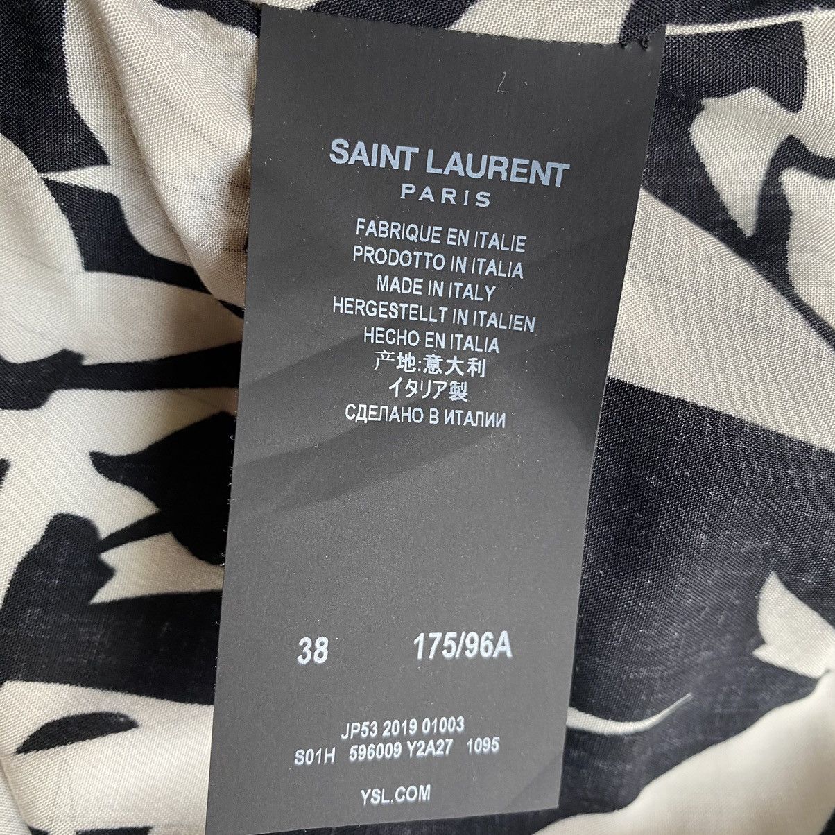 Saint Laurent Paris SS20 Saint Laurent Jungle Shark Collar Shirt Size US M / EU 48-50 / 2 - 9 Thumbnail