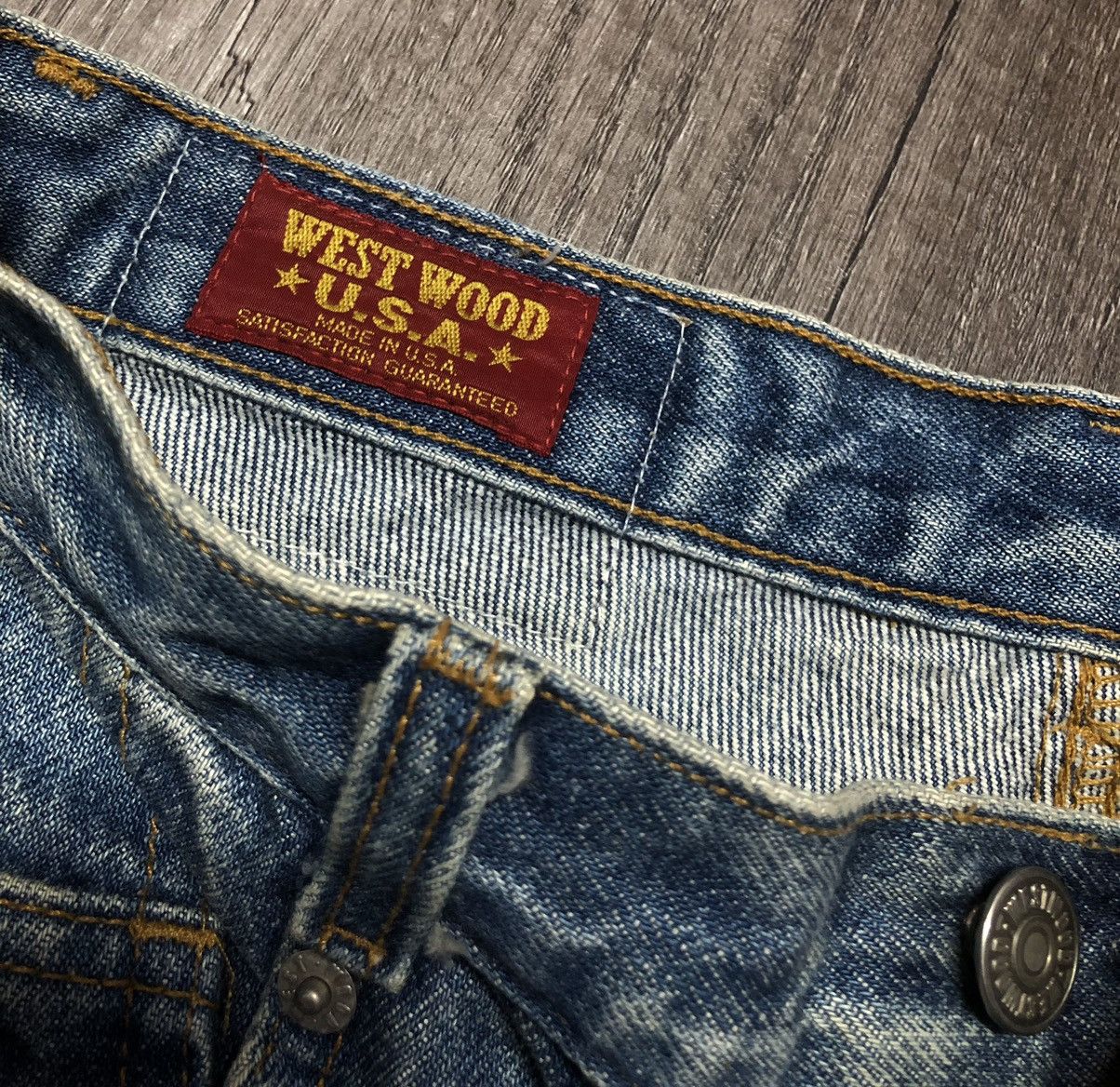 Designer × Vintage Vintage West Wood Made in U.S.A. Jeans (unisex) Size US 27 - 19 Thumbnail