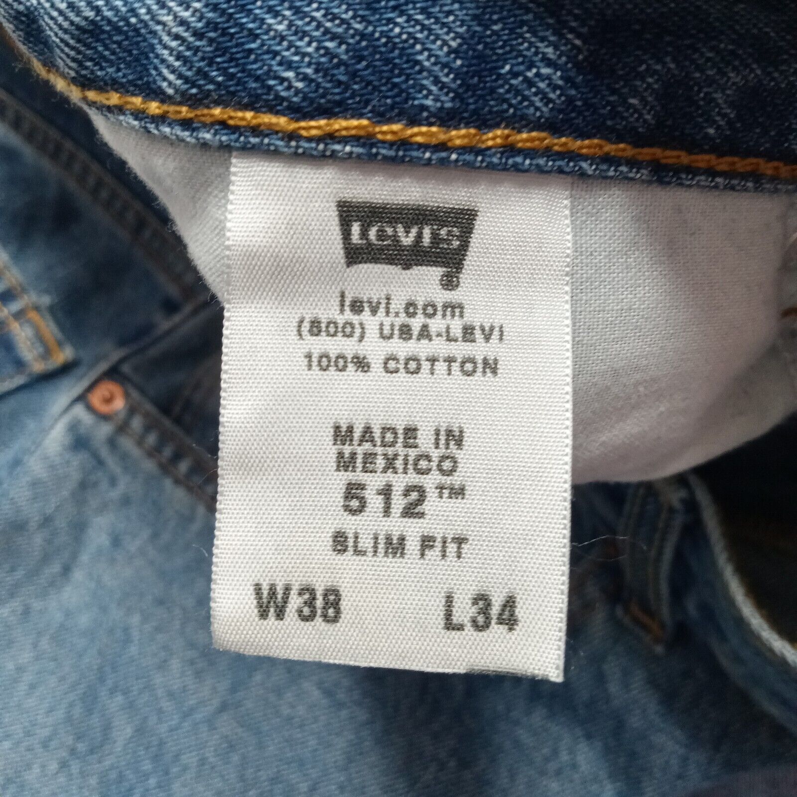 Levi's Levi's 512 Men's Blue Slim Tapered Fit Jeans Size 38x34 NWT Size US 38 / EU 54 - 6 Thumbnail