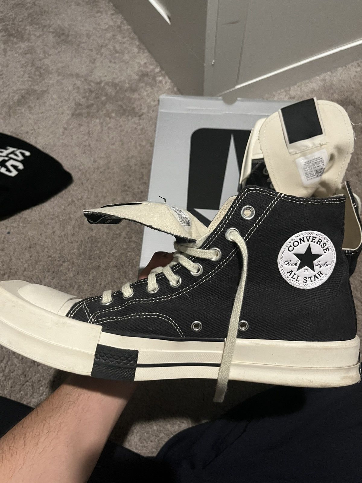 Rick Owens Drkshdw Rick Owens Turbodrk Hi Chuck 70 Size US 10.5 / EU 43-44 - 6 Thumbnail