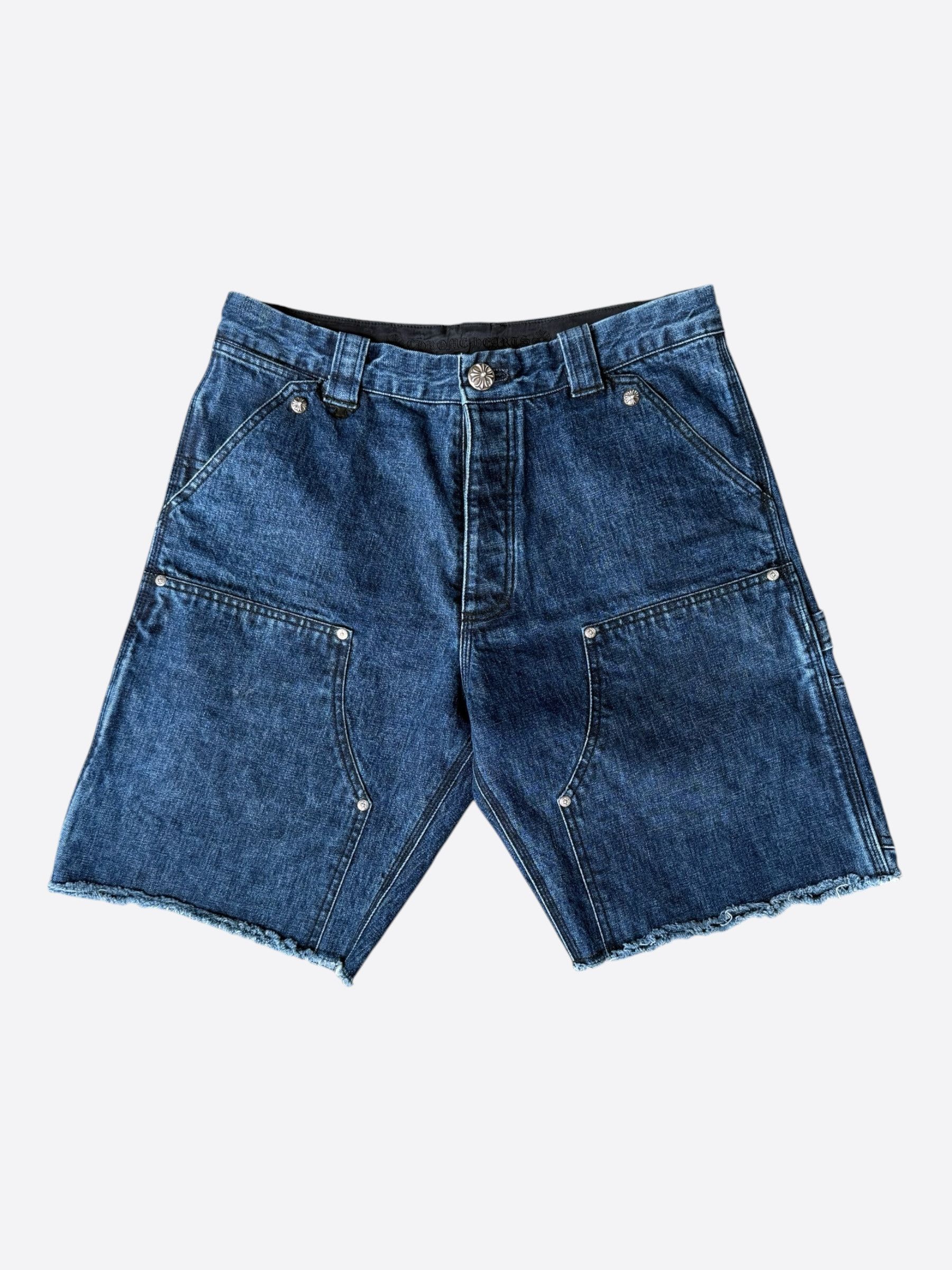 Chrome Hearts Chrome Hearts Blue Carpenter Shorts Size US 33 - 1 Thumbnail