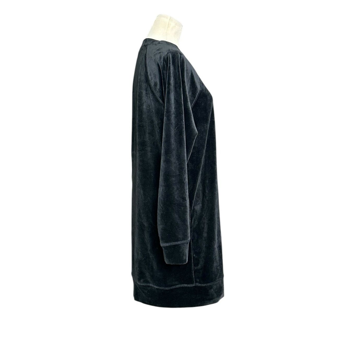 DKNY DKNY black velvet long sleeves mini t shirt dress size XS Size XS / US 0-2 / IT 36-38 - 7 Thumbnail