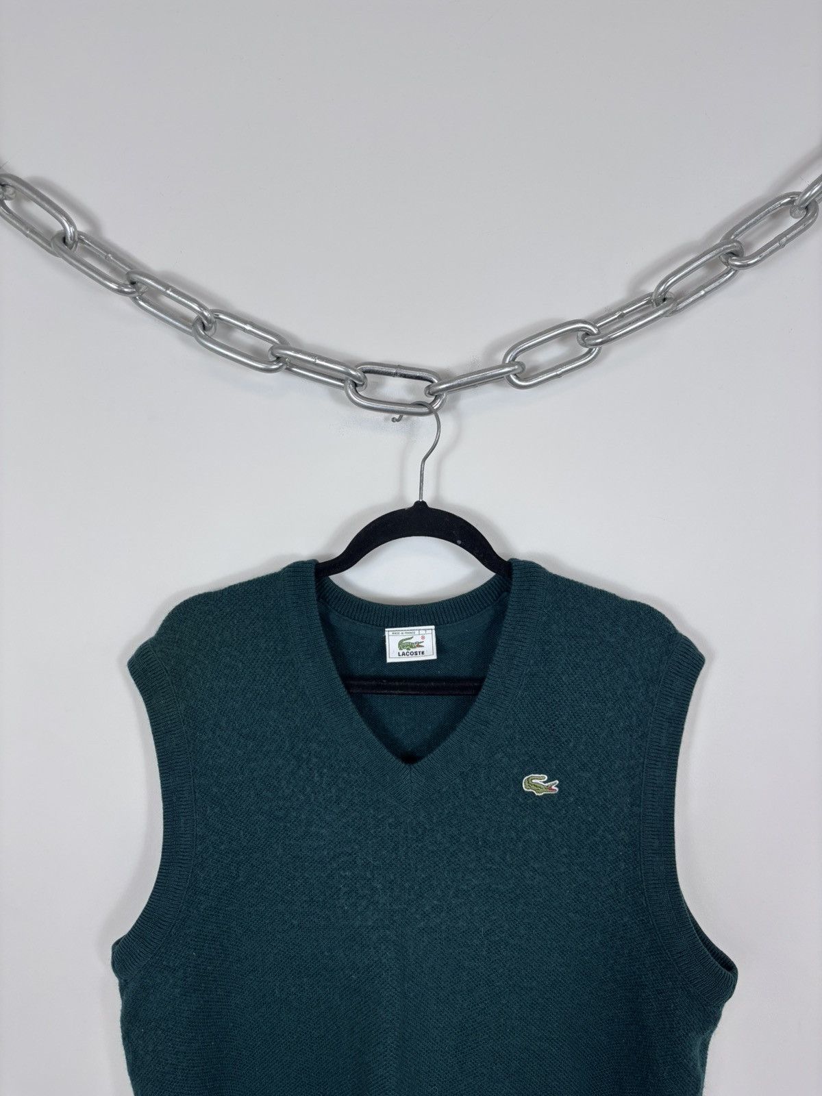 Lacoste Vintage Lacoste Men’s Green Wool Blend Preppy Vest Sweater Size US L / EU 52-54 / 3 - 2 Thumbnail