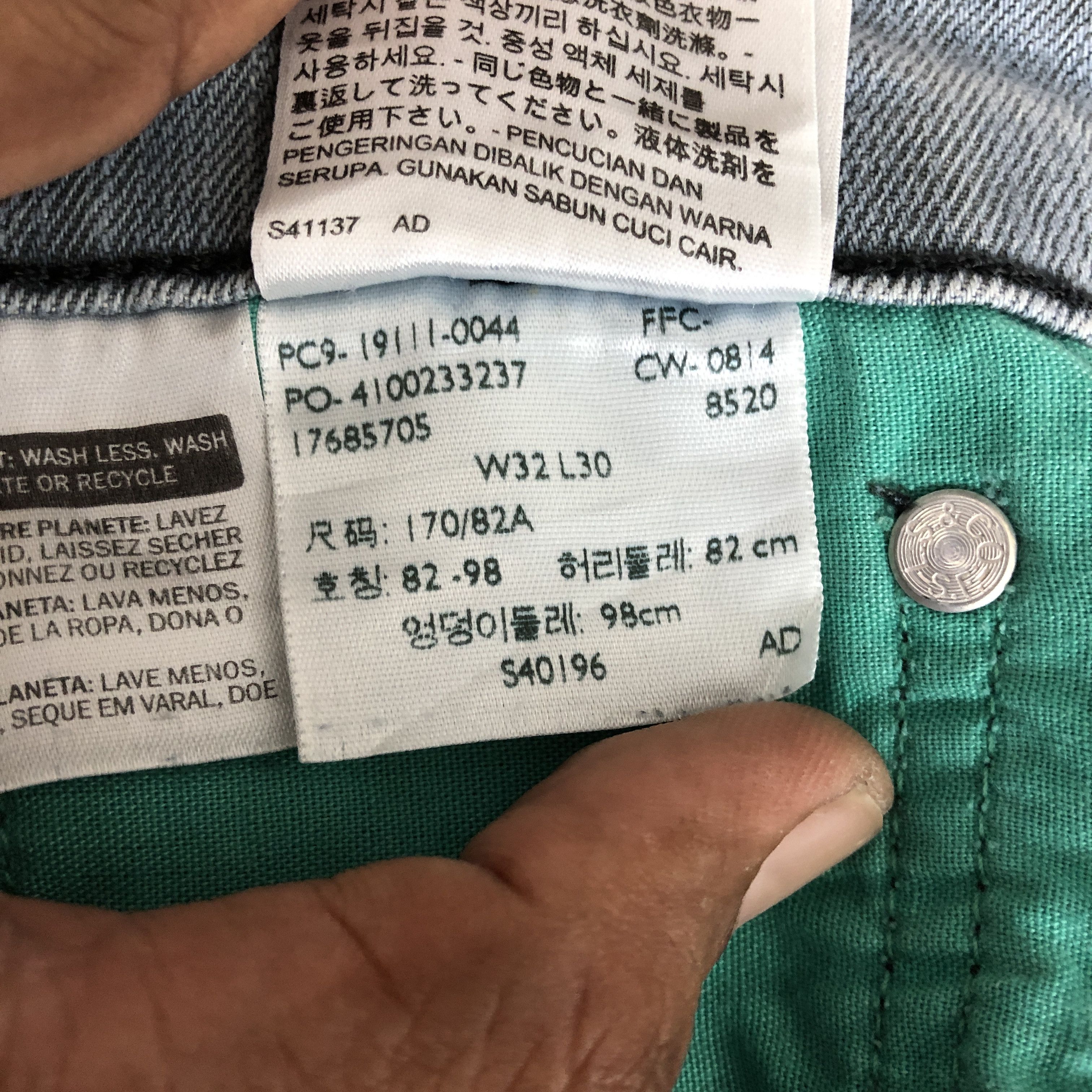 Levi's Vintage Levis 511 Ash Grey Jeans Levi's Faded Black Denim Size US 32 / EU 48 - 10 Thumbnail