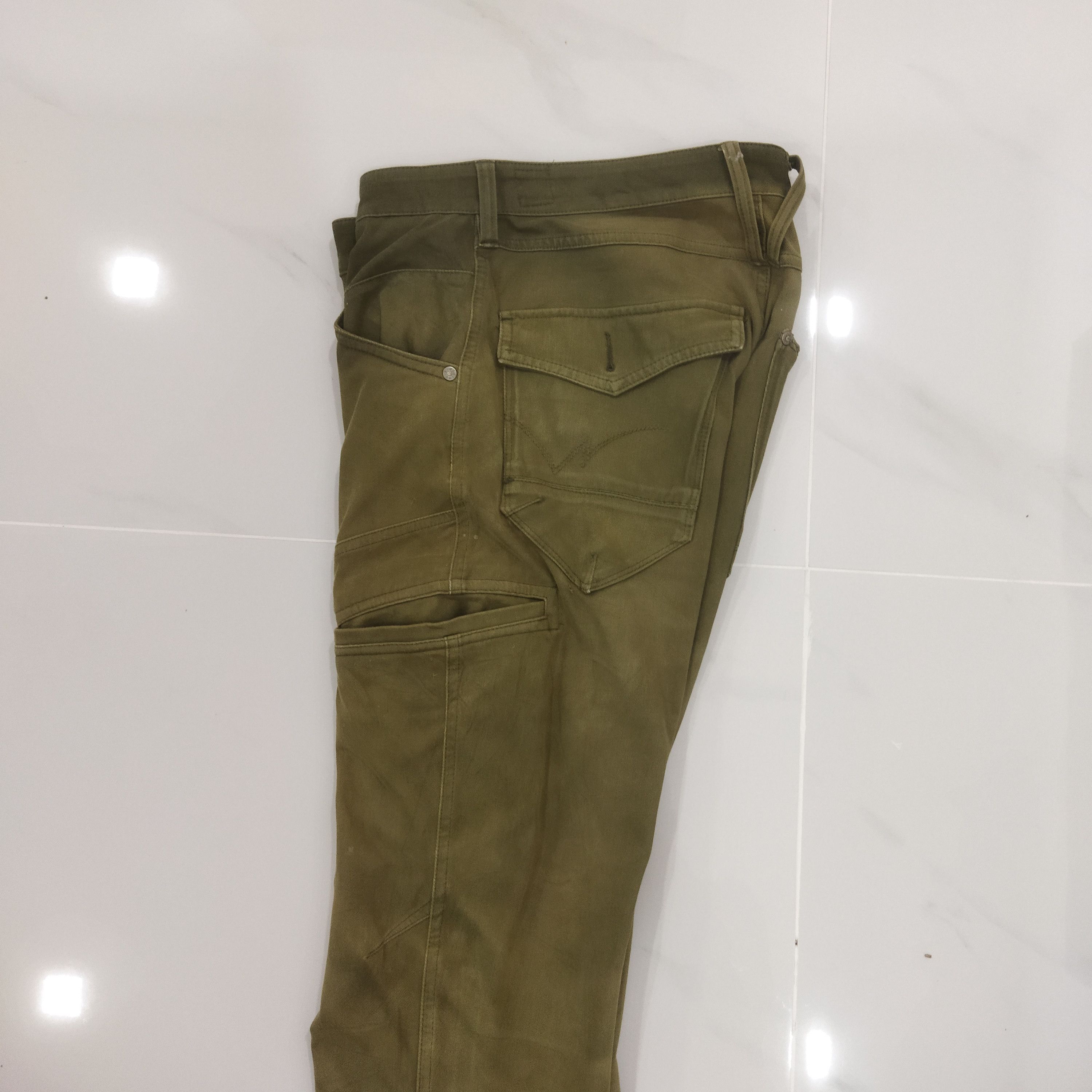 Japanese Brand FIELDCORE FADED GREEN CARGO PANTS Size US 30 / EU 46 - 12 Thumbnail
