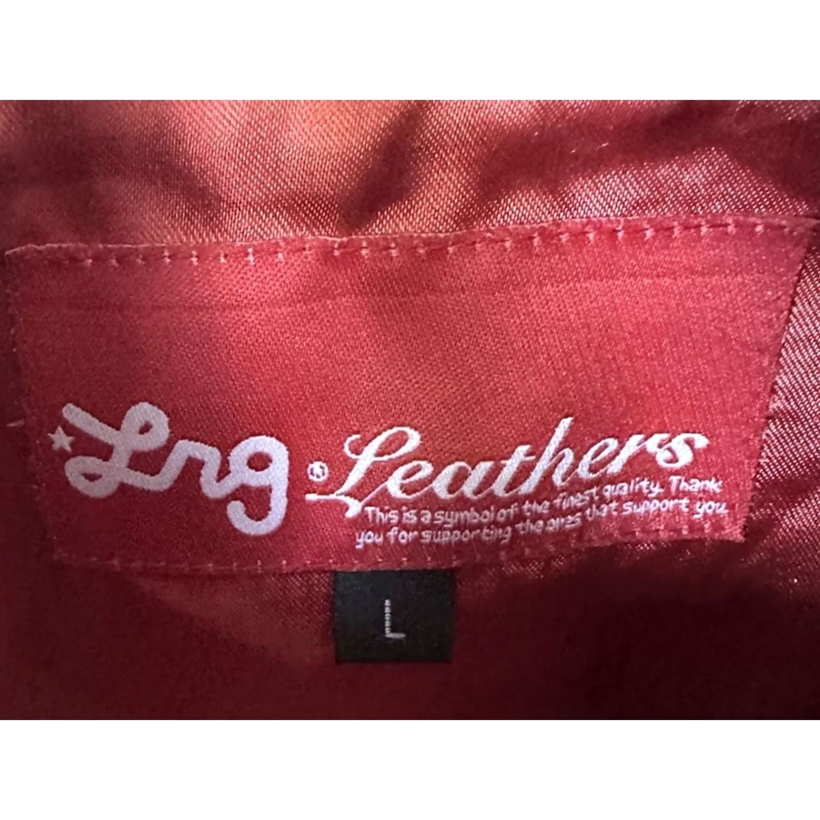 Vintage VINTAGE Lifted Research Group Lamb of God Red Leather Jacket Size L Regular Men Size US L / EU 52-54 / 3 - 7 Thumbnail