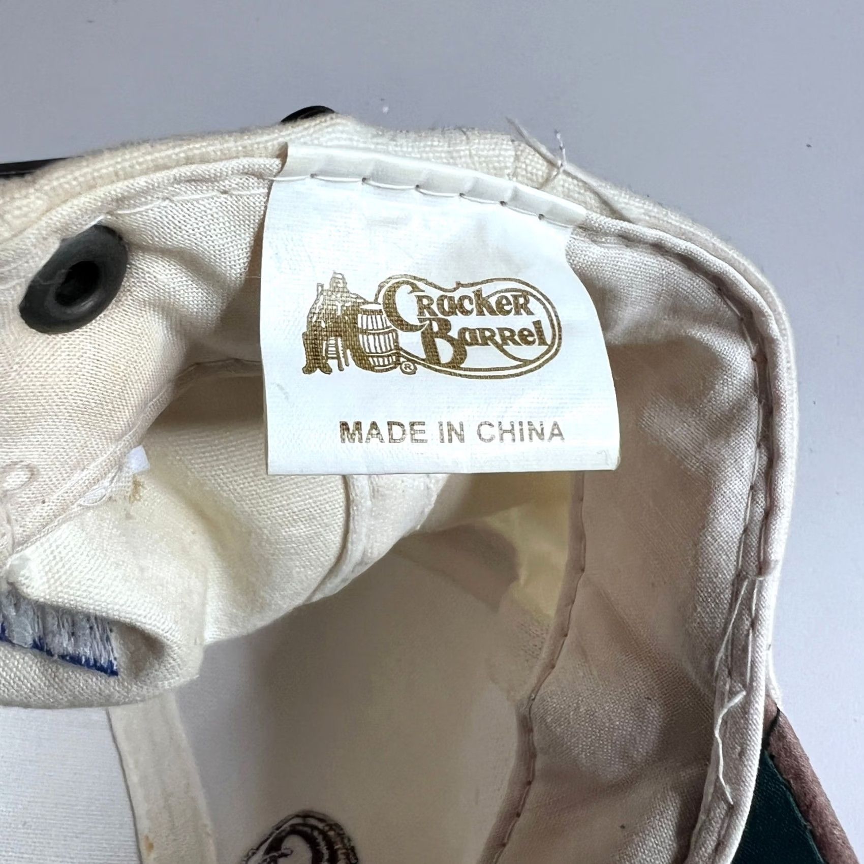 NASCAR Vintage NASCAR Cracker Barrel 500 Baseball Cap Cream Tan Suede Brim Size ONE SIZE - 3 Thumbnail