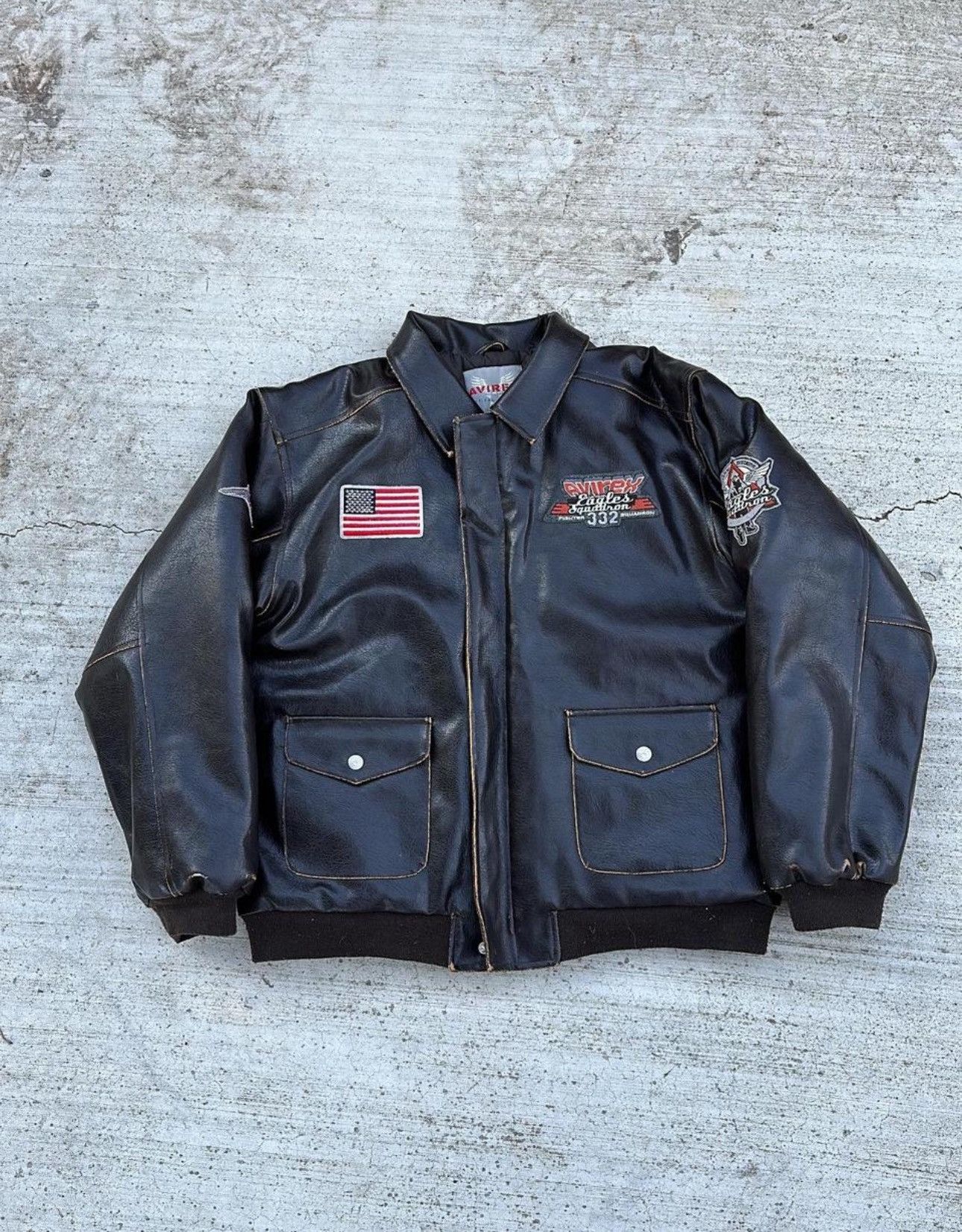 Avirex Avirex Leather Squadron Jacket Size US L / EU 52-54 / 3 - 1 Thumbnail