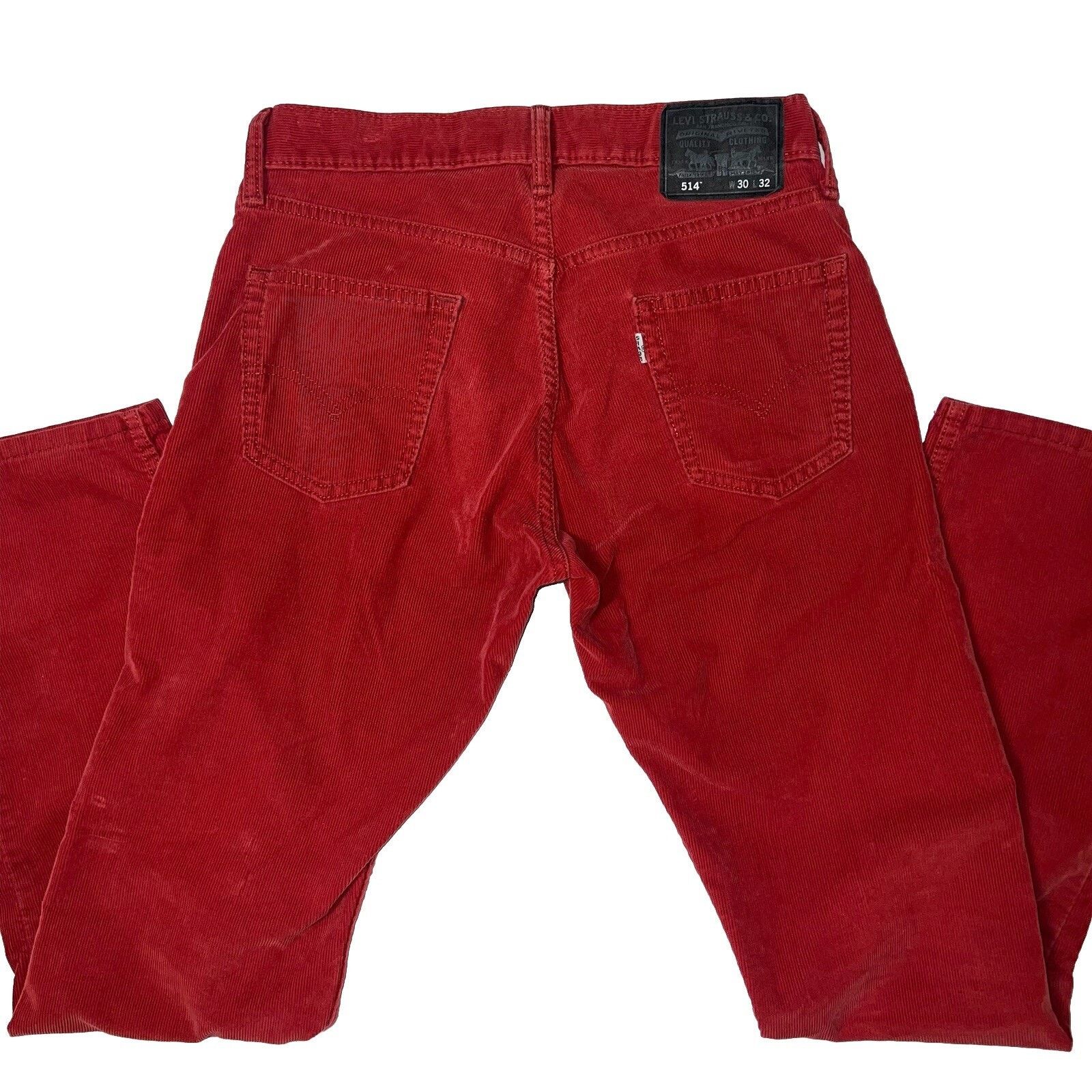 Levi's Levi’s 514 Corduroy Red Jeans Pants 30 x 32 White Tab Size US 30 / EU 46 - 2 Thumbnail