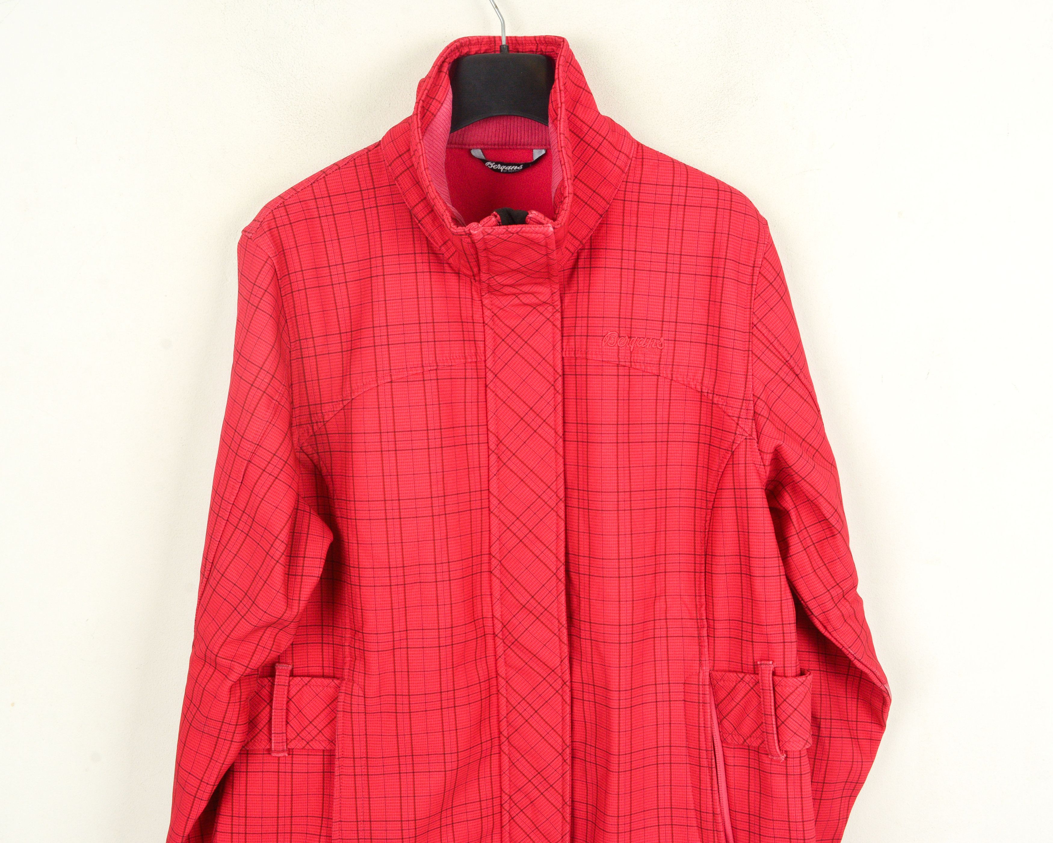 Bergans of Norway Mandal Women L Windbreaker Jacket Check Coat Pink Size L / US 10 / IT 46 - 2 Thumbnail