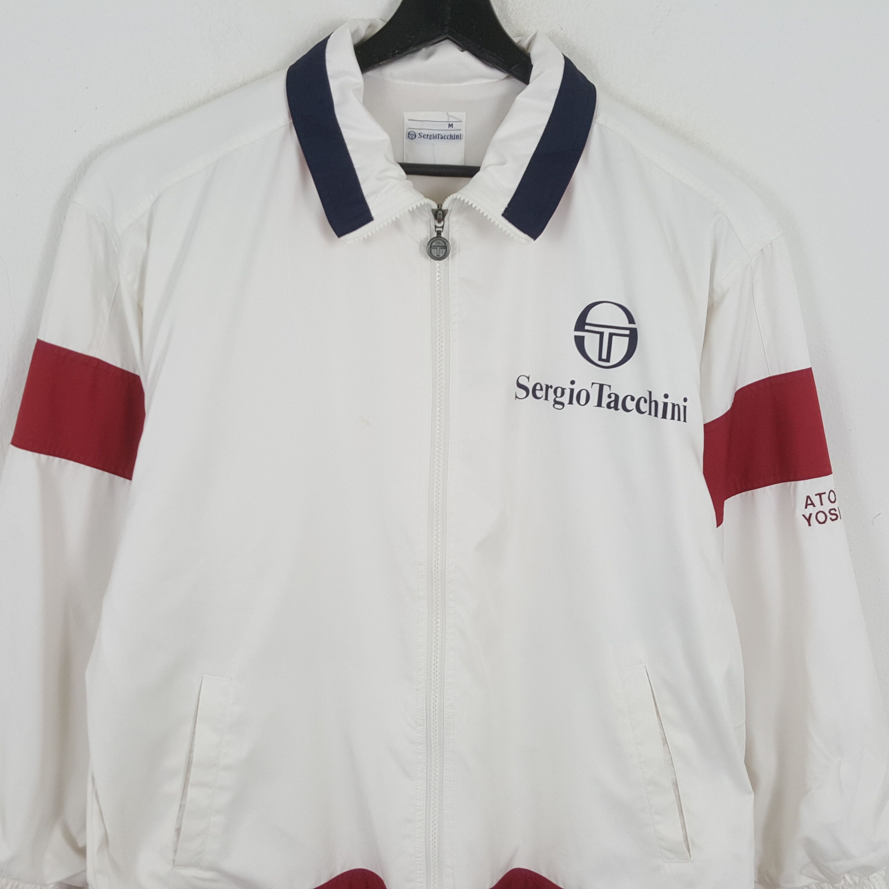 Sergio Tacchini × Vintage SERGIO TACCHINI Logo Spellout Design Windbreaker Jacket Size US L / EU 52-54 / 3 - 2 Thumbnail