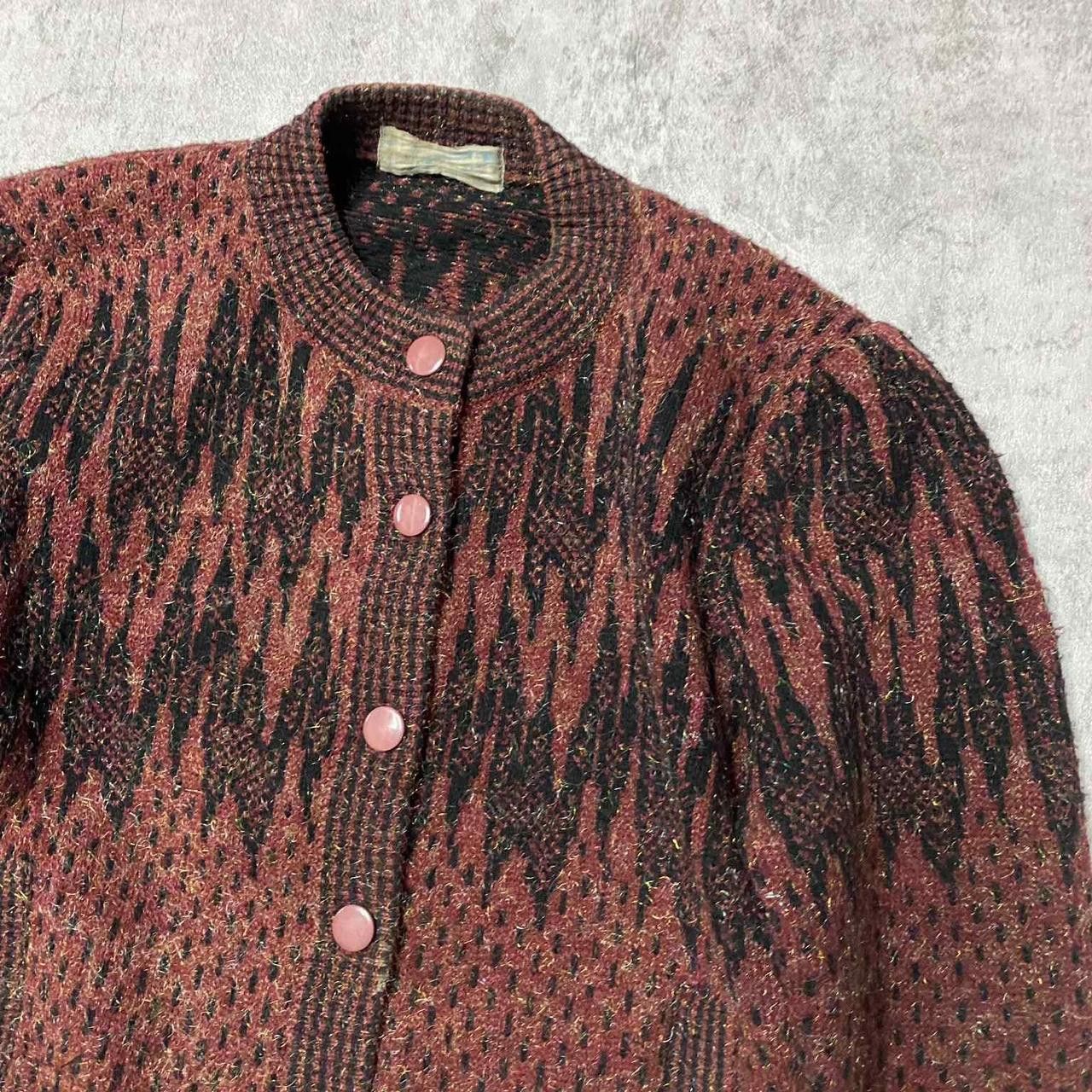 Other Brown and black vintage 80s/90s knit cardigan Size S / US 4 / IT 40 - 2 Thumbnail
