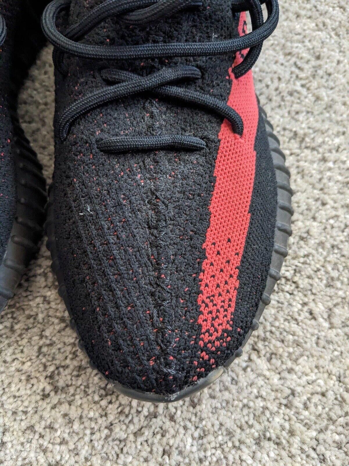 Adidas adidas Yeezy Boost 350 V2 Low Black Red BY9612 No Box Size US 10.5 / EU 43-44 - 4 Thumbnail