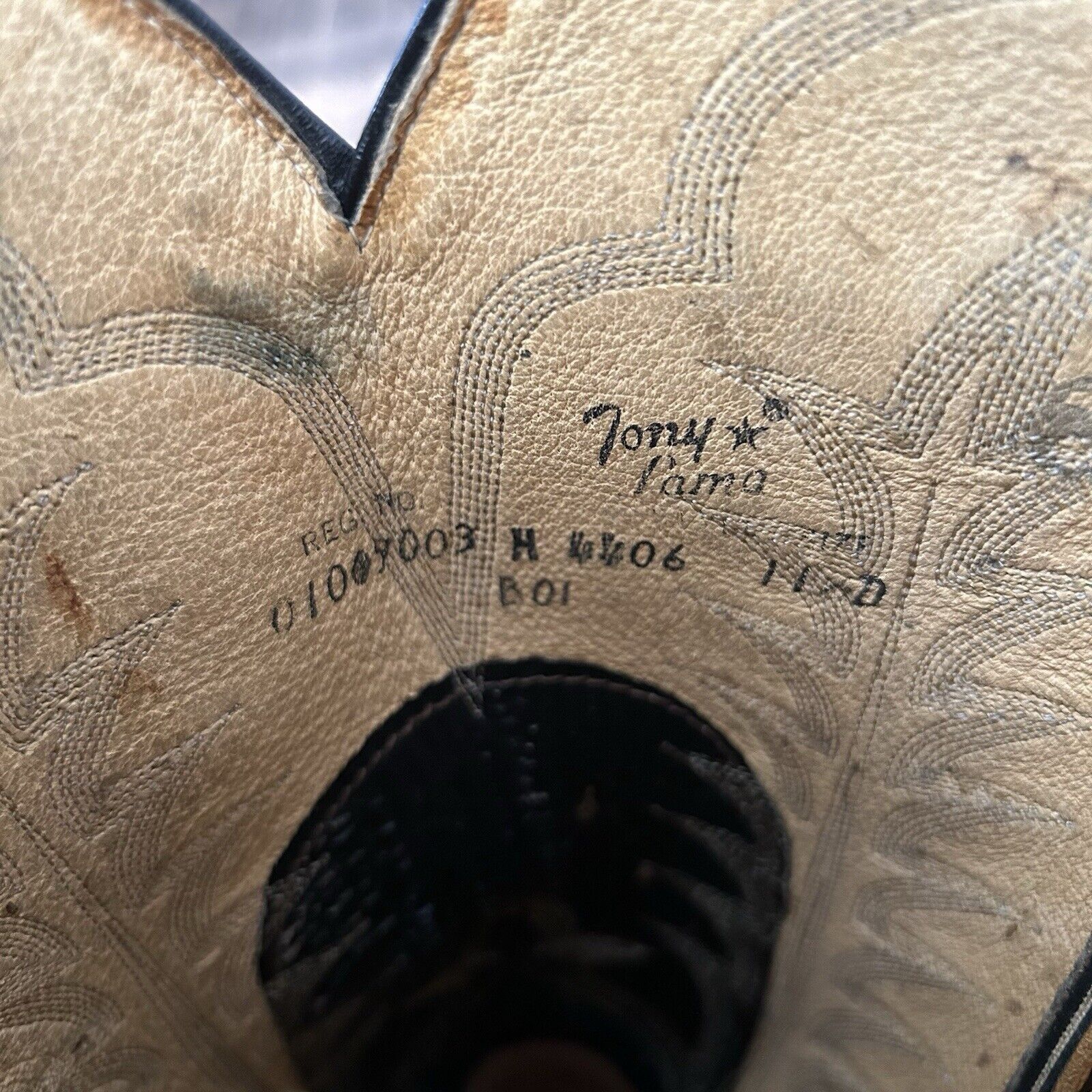 Tony Lama Tony Lama Vintage Classic Black Cowboy Boots Mens 11.5 D Size US 11.5 / EU 44-45 - 5 Thumbnail