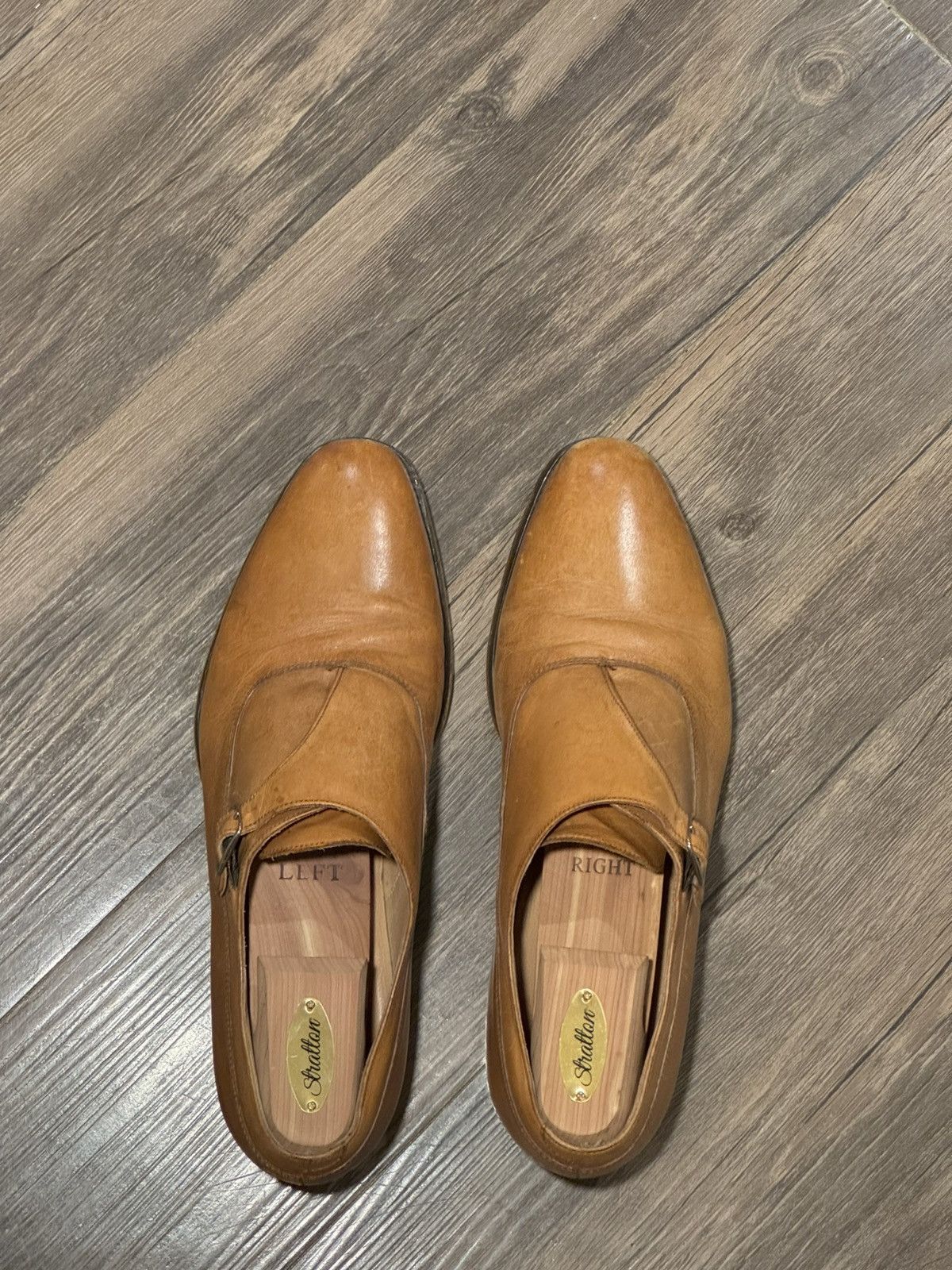 Jack Erwin Jack Erwin Brown Leather Monk Strap Shoes, Made in Portugal Size US 10.5 / EU 43-44 - 3 Thumbnail