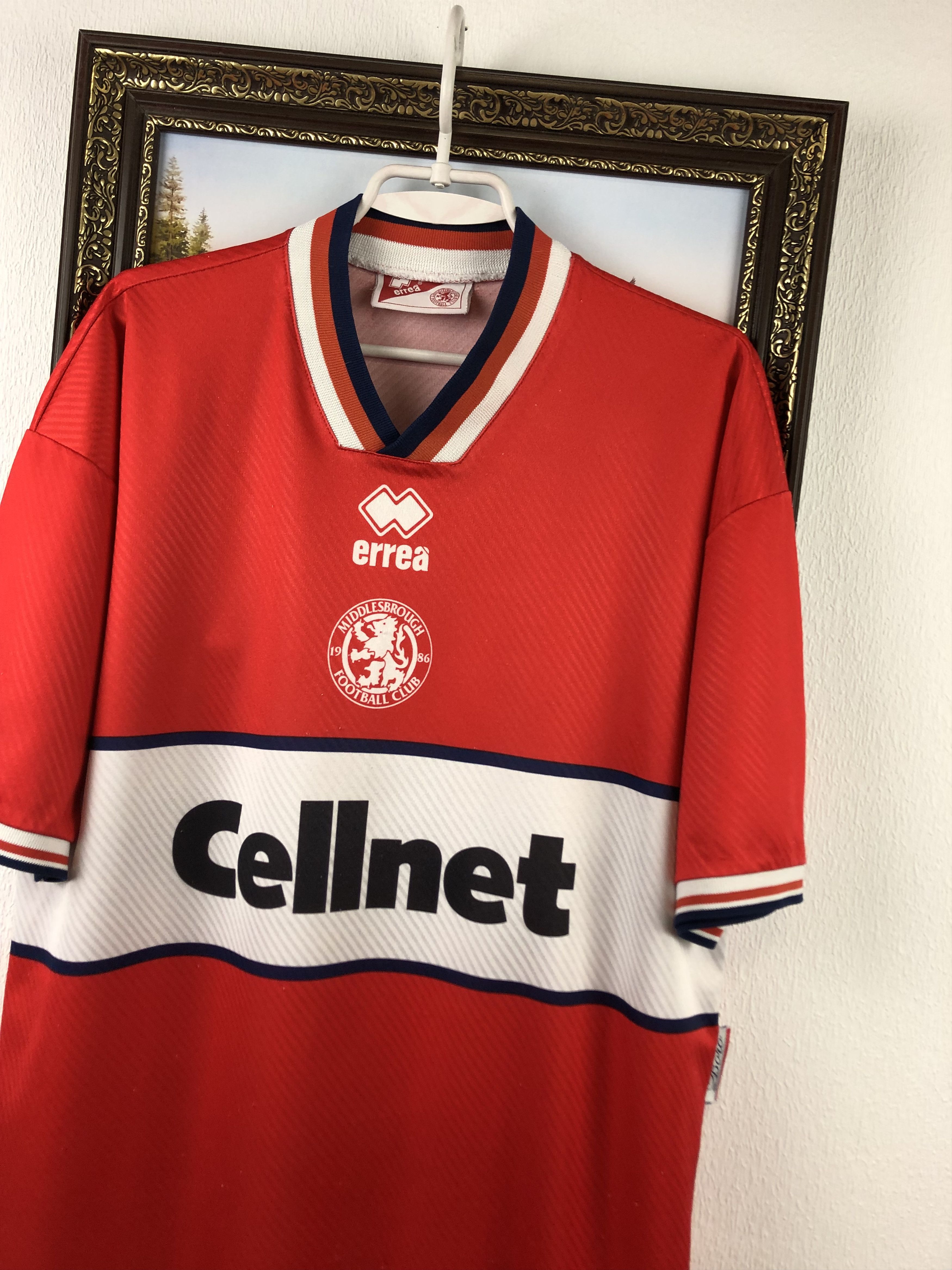 Vintage Middlesbrough shirt 1997 Soccer Errea Jersey Mens Trikot Size US XL / EU 56 / 4 - 4 Thumbnail