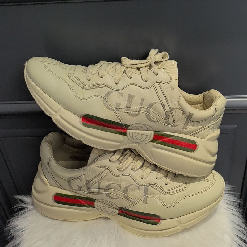 Gucci Gucci Rhyton Logo Low-Top Dad Shoes - Size US 8.5 / EU 41-42 - 7 Thumbnail
