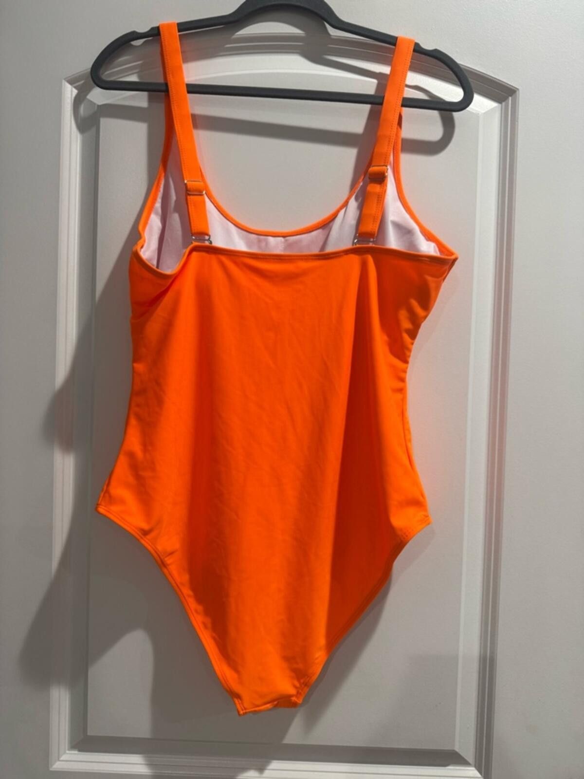 Shein SHEIN Neon Orange One-Piece Swimsuit Size ONE SIZE - 2 Thumbnail