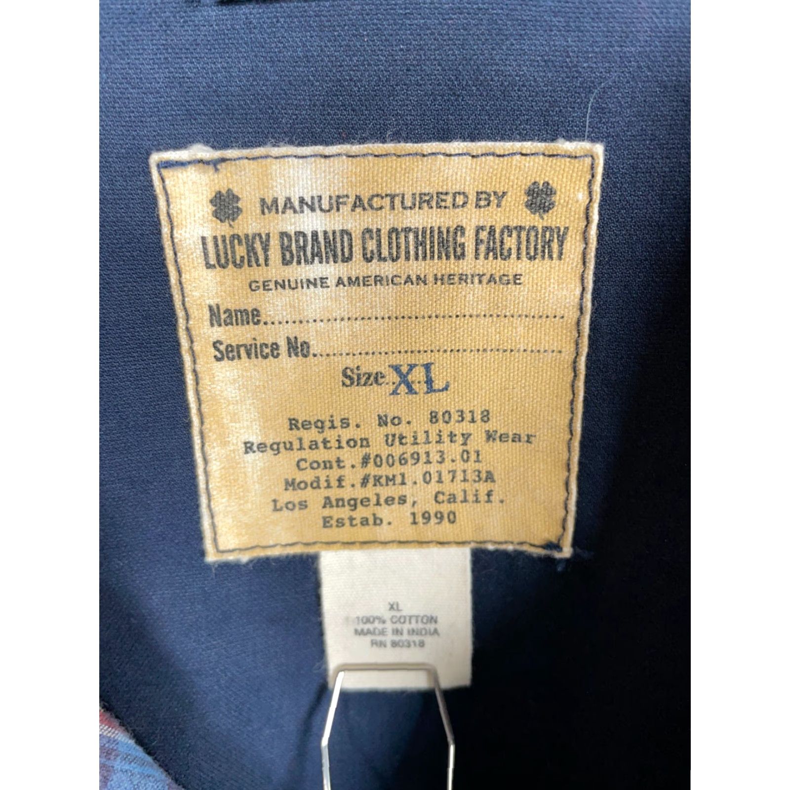 Lucky Brand Lucky Brand Bomber Jacket Adult Large Blue Preppy 90s Mens Size US L / EU 52-54 / 3 - 3 Thumbnail