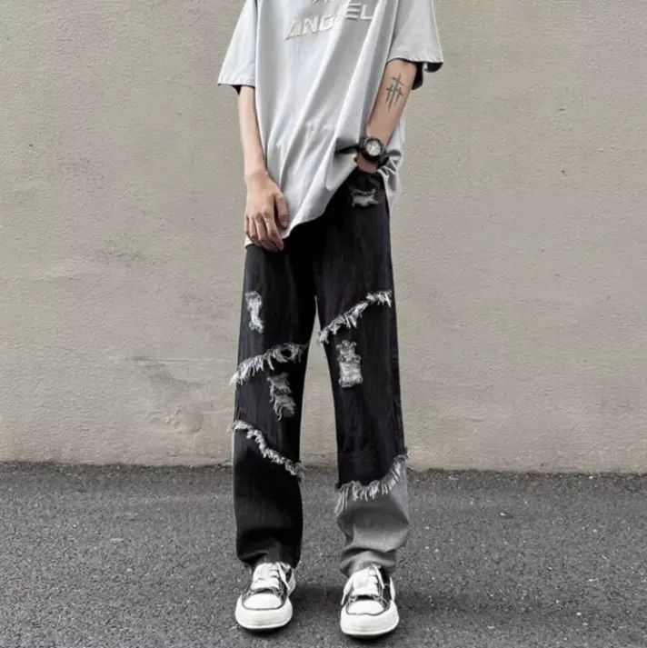 Japanese Brand Hip Hop Straight Loose Wide Leg Jeans Size US 32 / EU 48 - 1 Thumbnail
