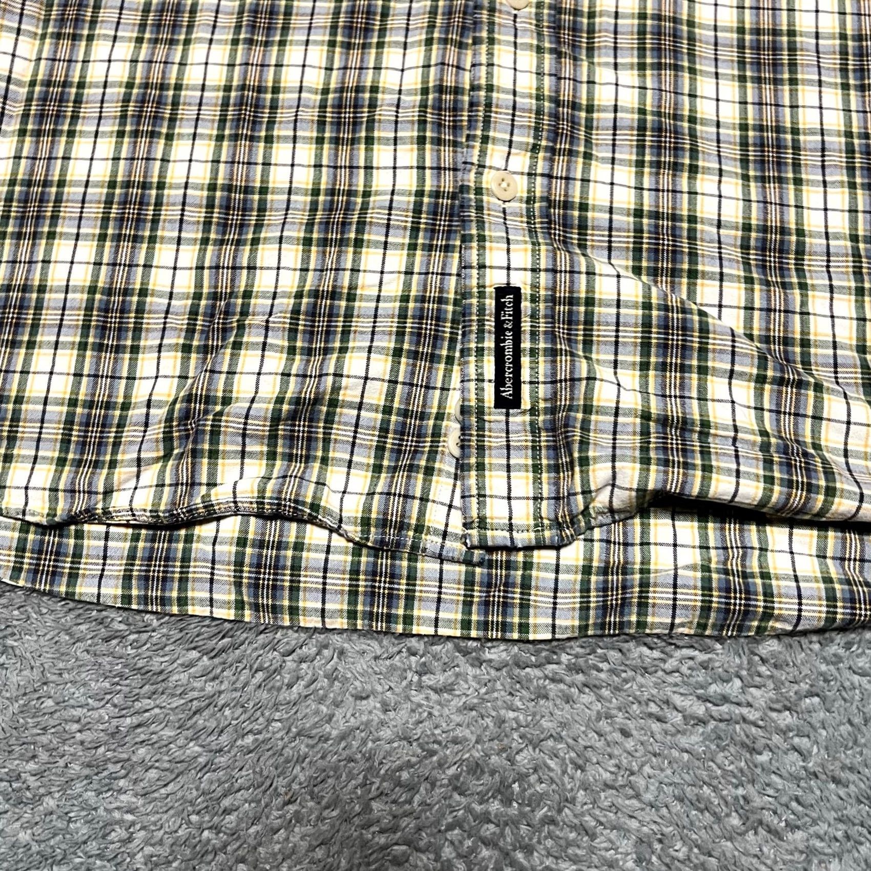 Abercrombie & Fitch Abercrombie & Fitch Shirt Mens M Green Button Short Sleeve Biggest Size US M / EU 48-50 / 2 - 2 Thumbnail