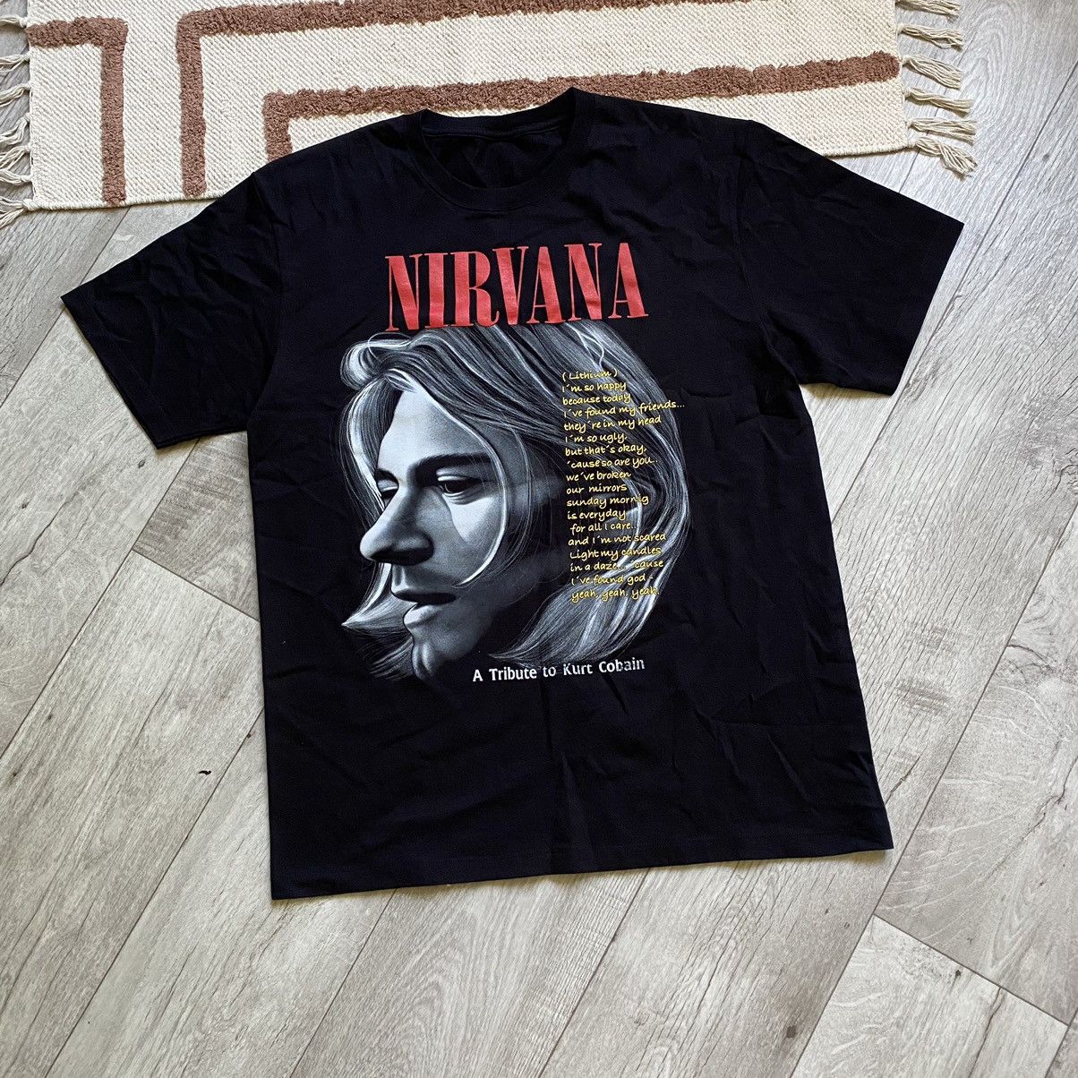 Band Tees RARE VINTAGE NIRVANA KURT COBAIN TRIBUTE T SHIRT Size US XL / EU 56 / 4 - 1 Thumbnail