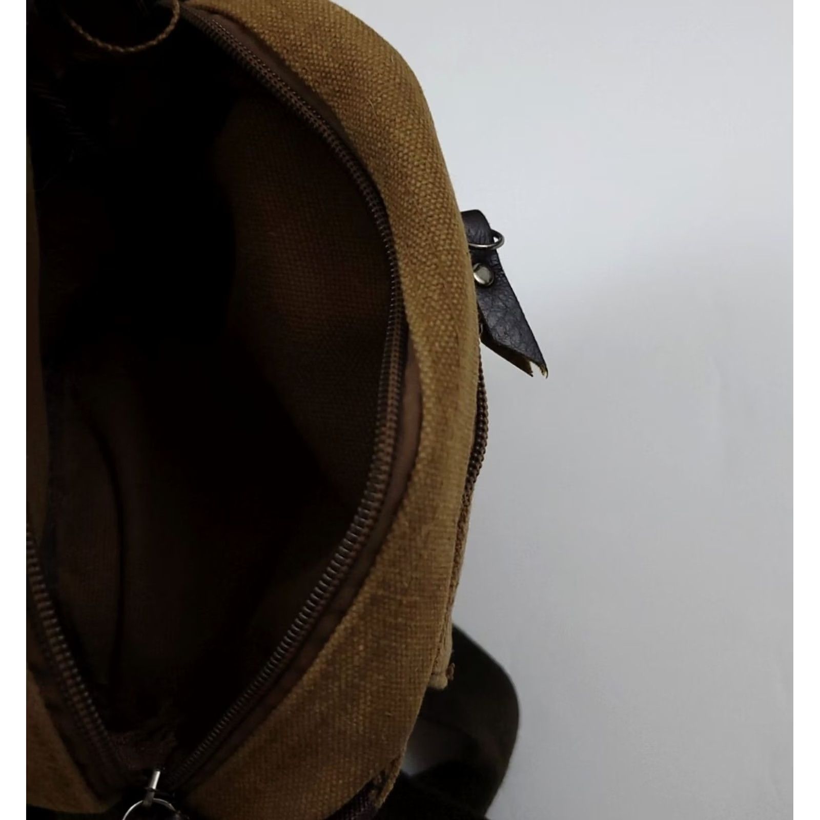 Vintage VINTAGE Canvas Shoulder Bag Crossbody 90s Travel Multi Pocket Brown Mens Vintage Bag Adjustable Strap Size ONE SIZE - 5 Thumbnail