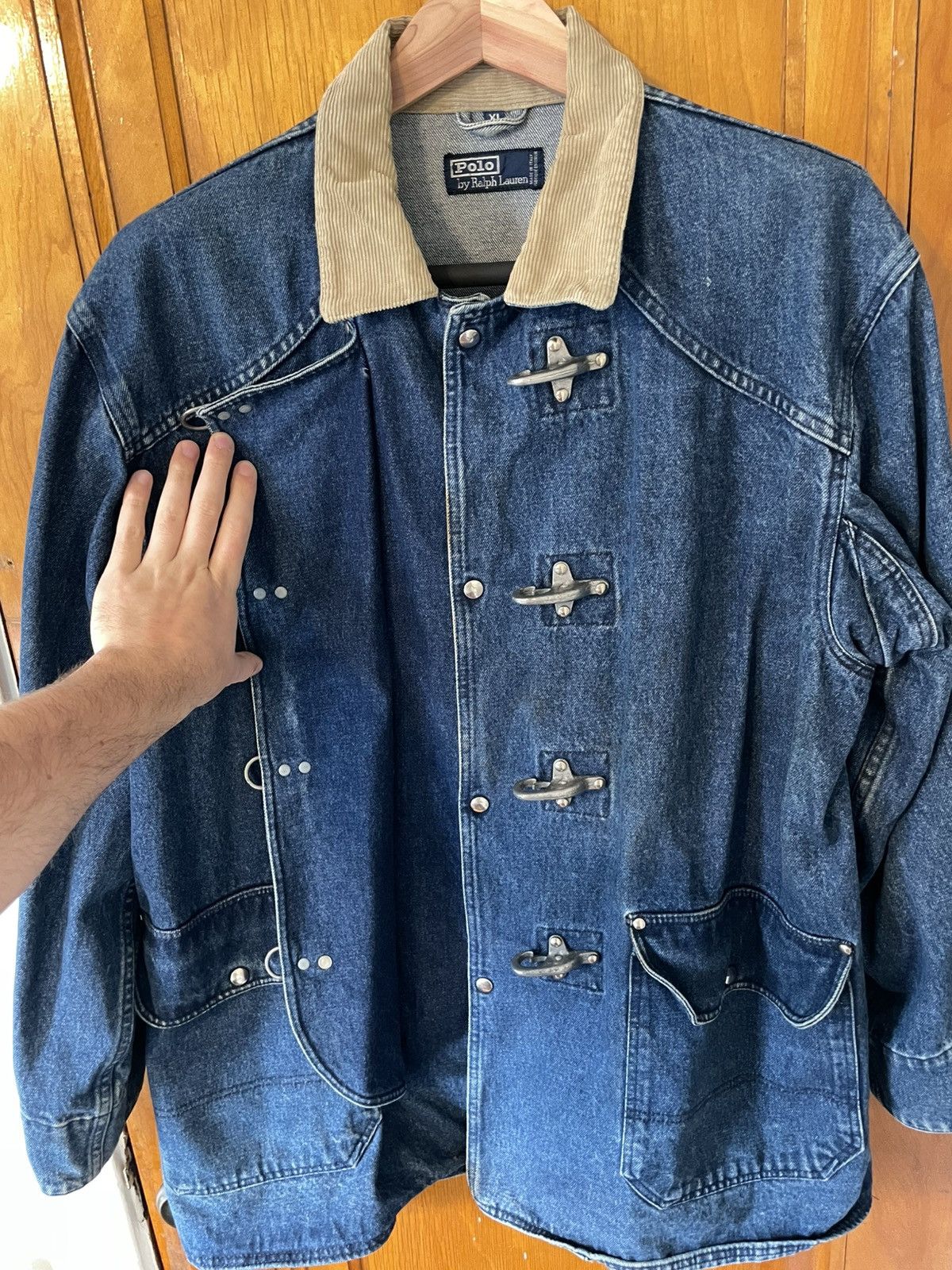 Polo Ralph Lauren Polo Ralph Lauren Denim Fireman Clasp Coat – Made in Italy Size US XL / EU 56 / 4 - 8 Thumbnail