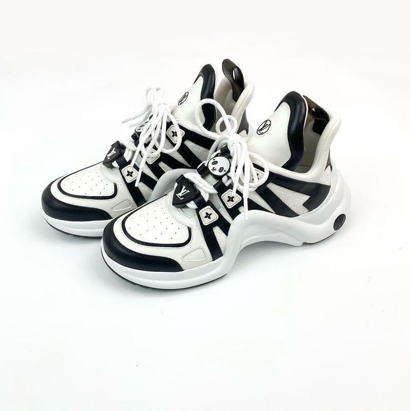 Louis Vuitton Louis Vuitton Archlight Leather Sneakers in Black and White Size US 8 / EU 41 - 1 Thumbnail
