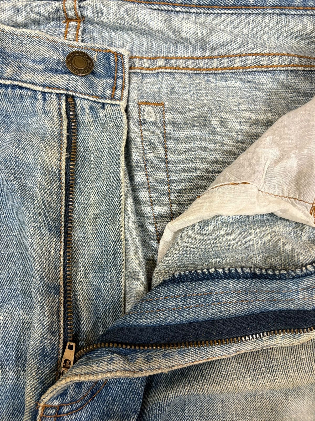Japanese Brand Vintage Japanese Brand Mud Wash Patches Loose Jeans Size US 32 / EU 48 - 9 Thumbnail