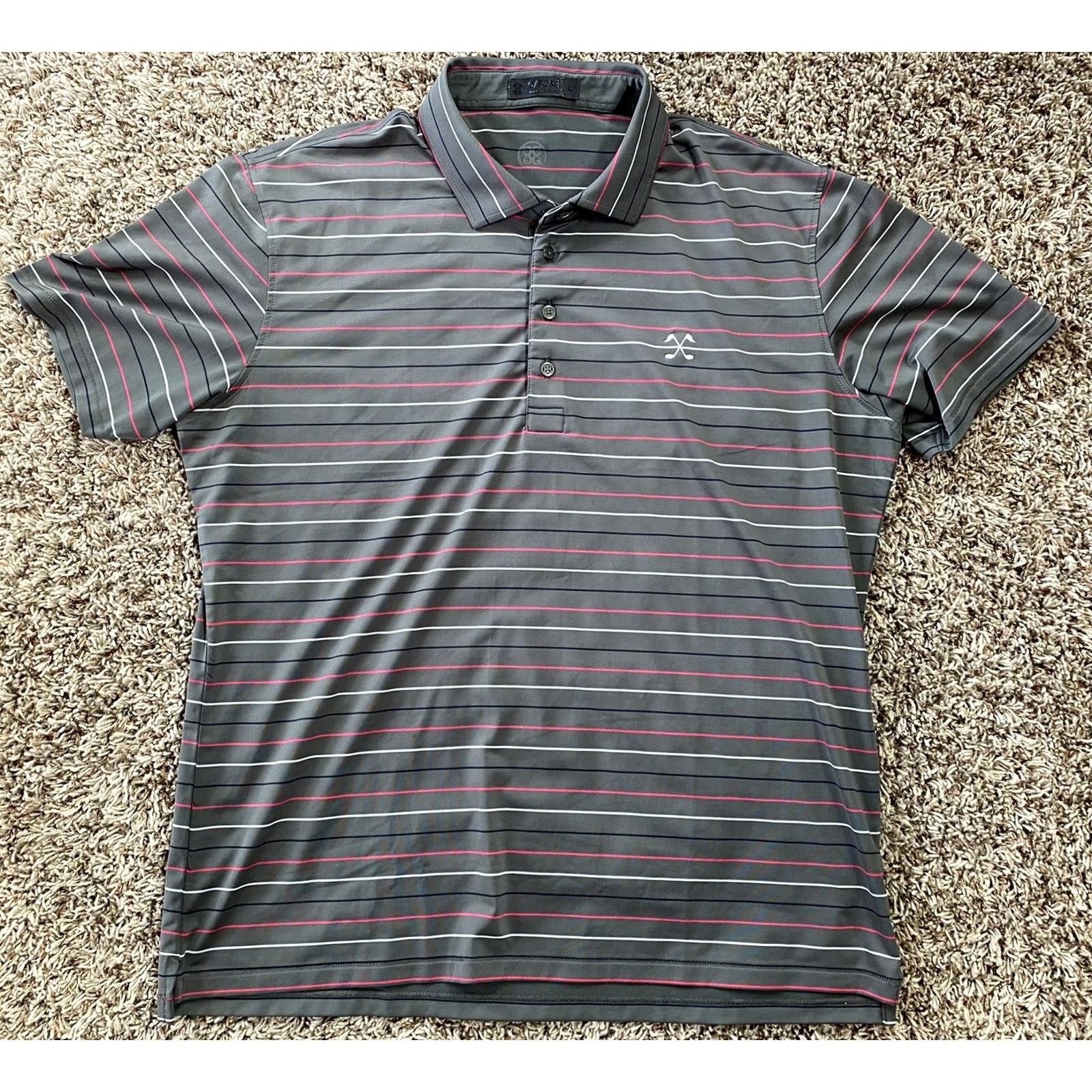 G/FORE G/Fore Polo Shirt Mens Short Sleeve Multicolor Striped L Large Size US L / EU 52-54 / 3 - 2 Thumbnail