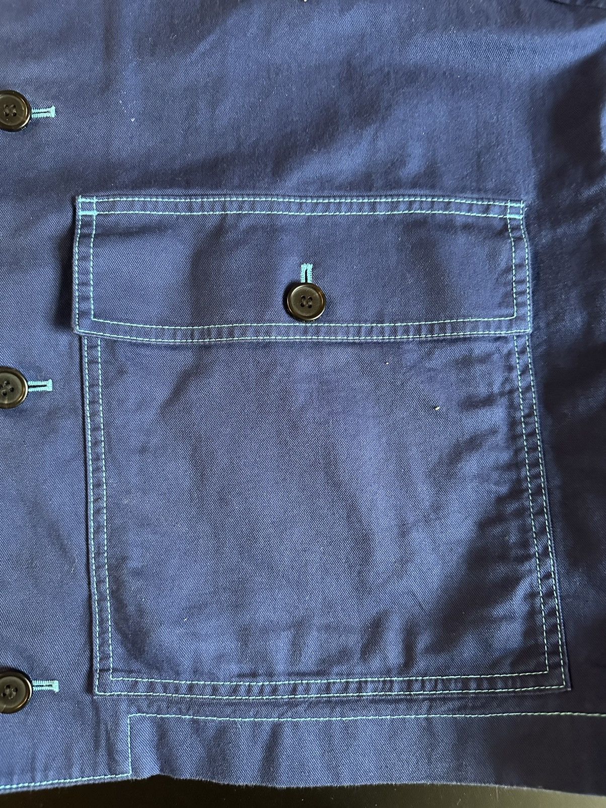 Marni × Uniqlo RARE MARNI X UNIQLO BLUE CHORE JACKET Size US L / EU 52-54 / 3 - 3 Thumbnail
