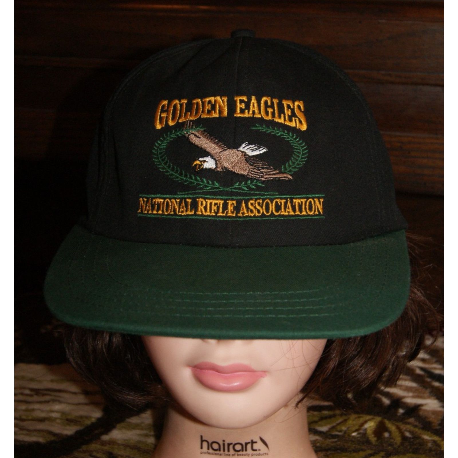 Vintage VTG NRA Hat Cap Eagles Leather Strapback Embroidered USA Size ONE SIZE - 2 Thumbnail