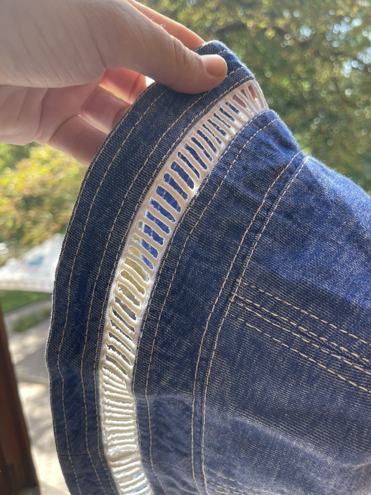 Vintage Vintage 90s bucket hat blue jean Size ONE SIZE - 7 Thumbnail