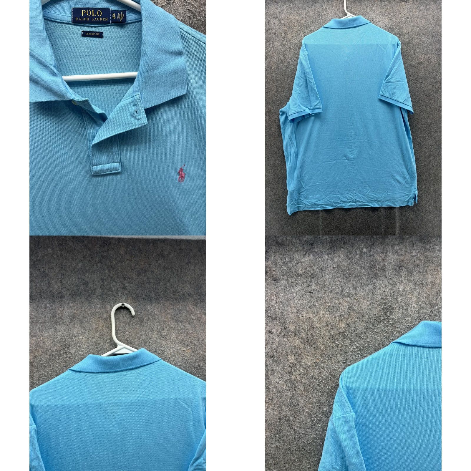 Polo Ralph Lauren Polo Ralph Lauren Polo Shirt Mens XL Blue Solid Classic Fit Pony Logo Casual Shirt Size US XL / EU 56 / 4 - 8 Thumbnail