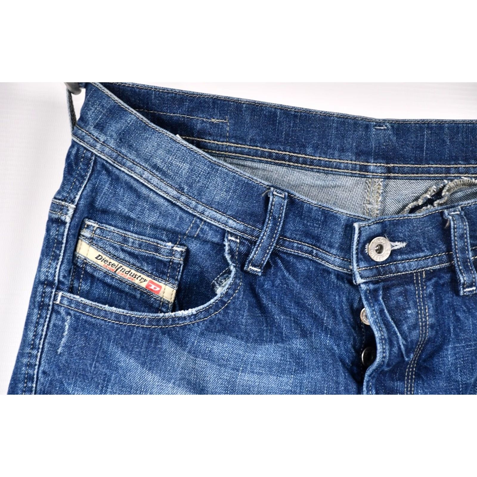 Diesel DIESEL STAFFI 008SV Slim Jeans Women Denim Blue Distressed Stretch W31 L32 Skinny Slim Size 24" / US 00 / IT 34 - 3 Thumbnail
