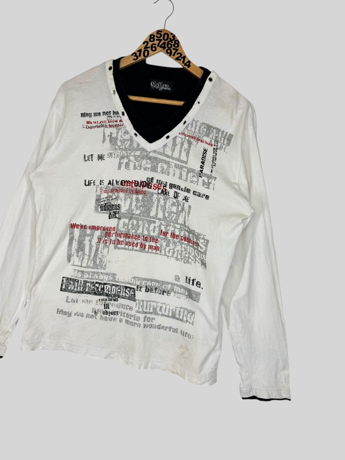 Hysteric Glamour Collins Japan Streetwear Fashion Poem Punkers Double Neck Size US M / EU 48-50 / 2 - 4 Thumbnail