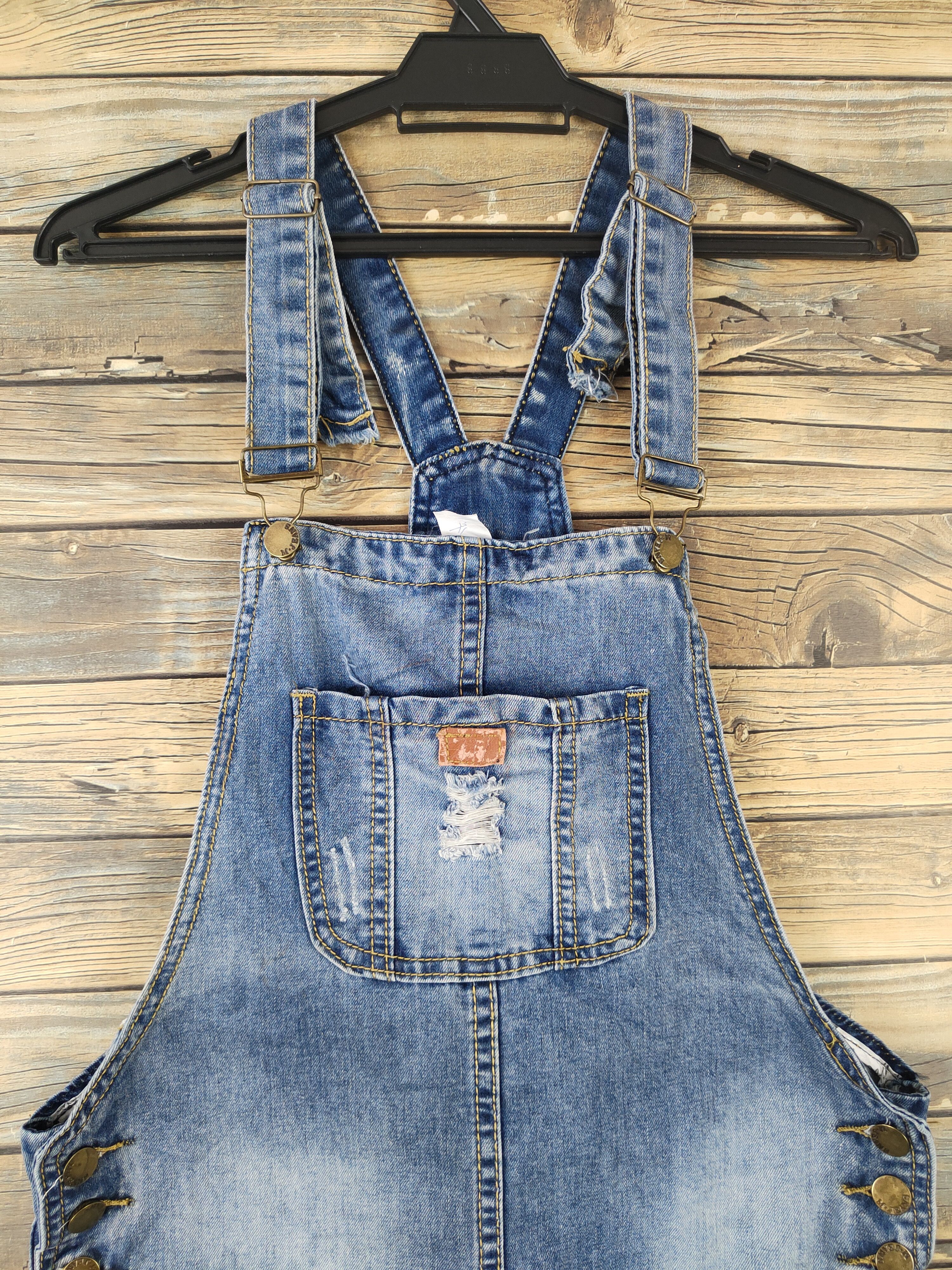 Japanese Brand × Vintage Streetwear Japanese Brand Blue Denim Skirt Jumpsuits Size 34" / US 12 / IT 48 - 2 Thumbnail