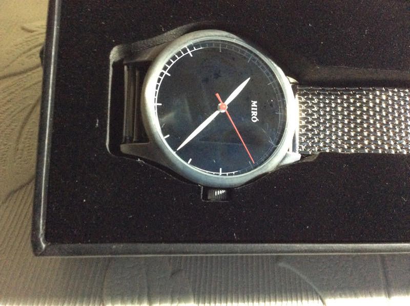 Designer Miro black dial mesh silver stainless steel watch Size ONE SIZE - 9 Thumbnail