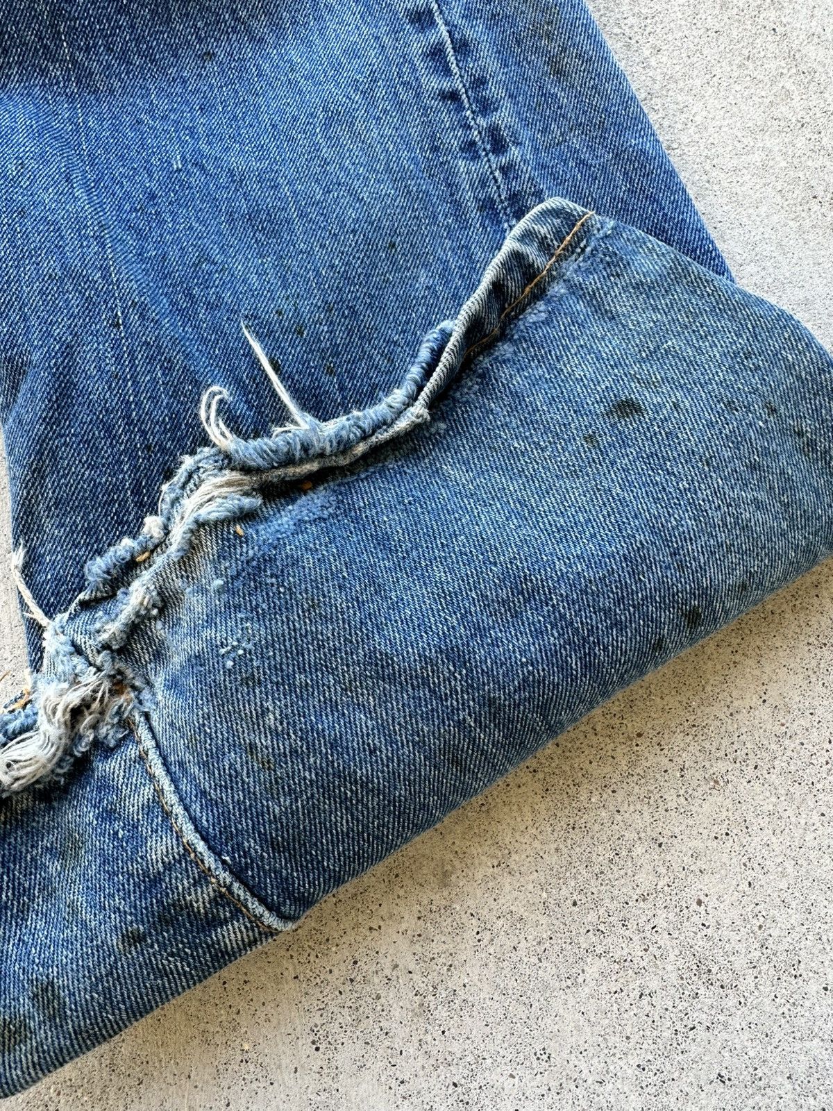 Levi's × Vintage Vintage Levi’s Big E Orange Tab 70s USA Distressed Talon Size US 32 / EU 48 - 4 Thumbnail
