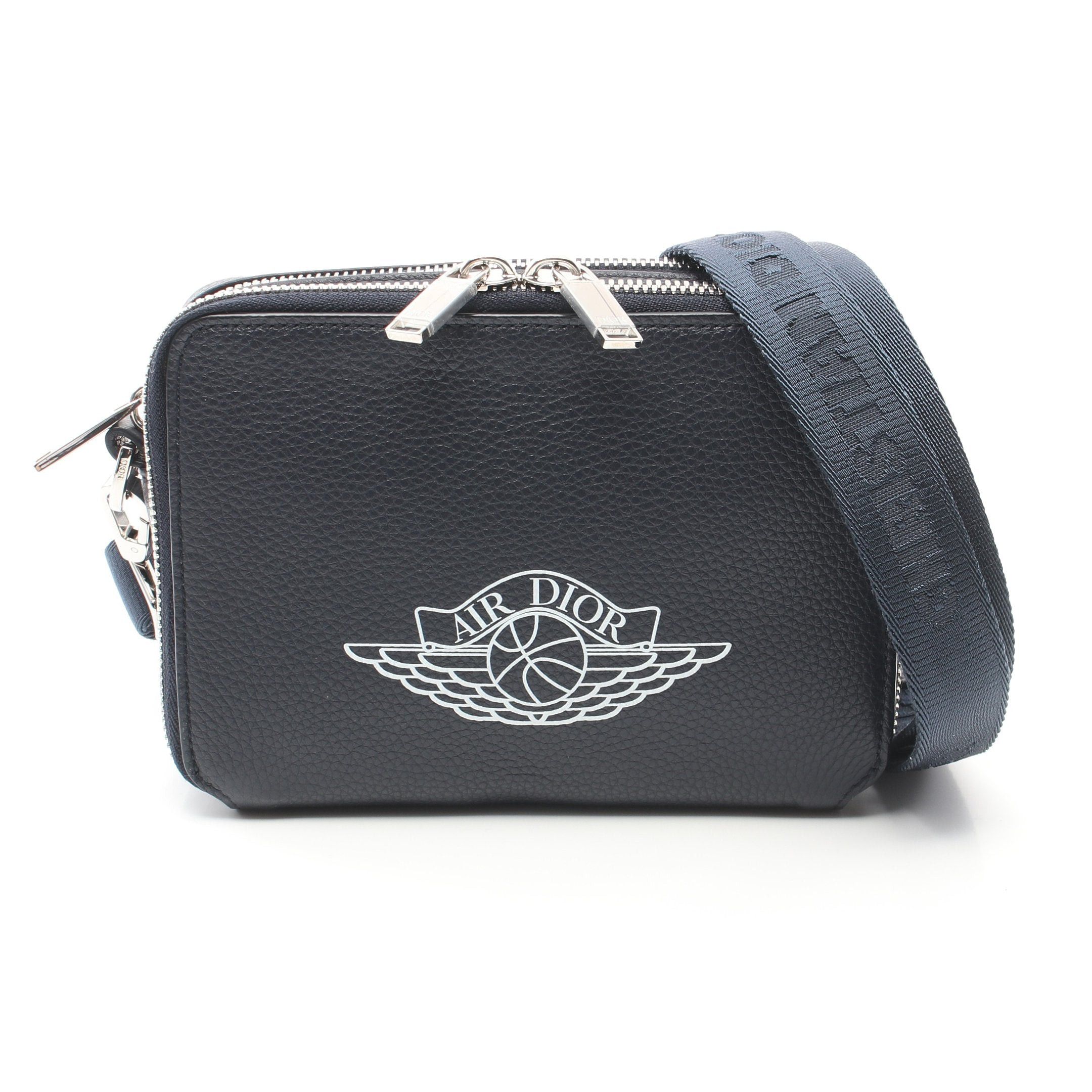 Dior Dior Christian Dior * Nike Air Shoulder Bag Leather Dark Navy Size ONE SIZE - 1 Thumbnail