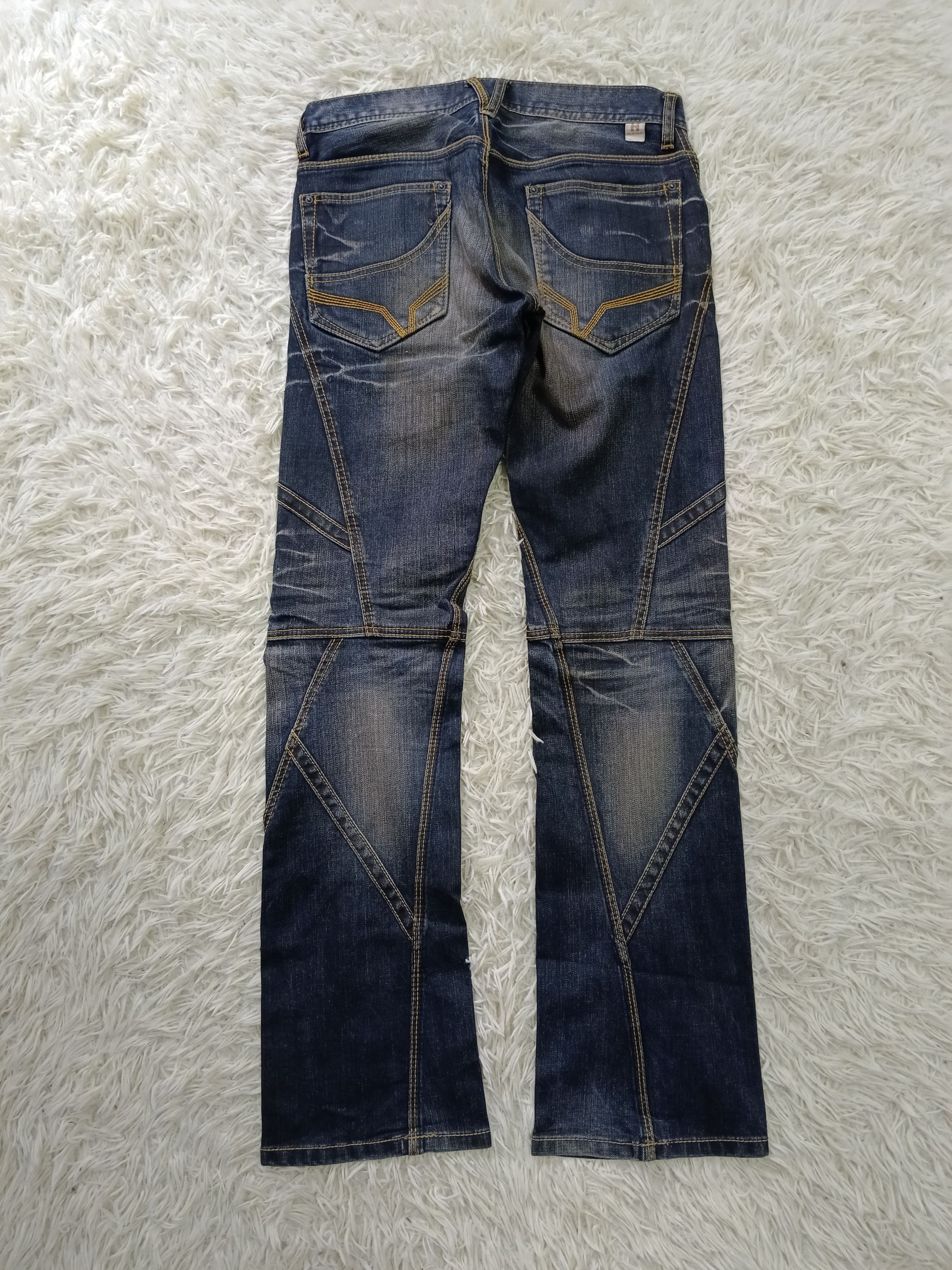Nicole Club INSANE 90s🔥NICOL CROSS STITCH FLARE DENIM PANTS Size US 31 - 2 Thumbnail