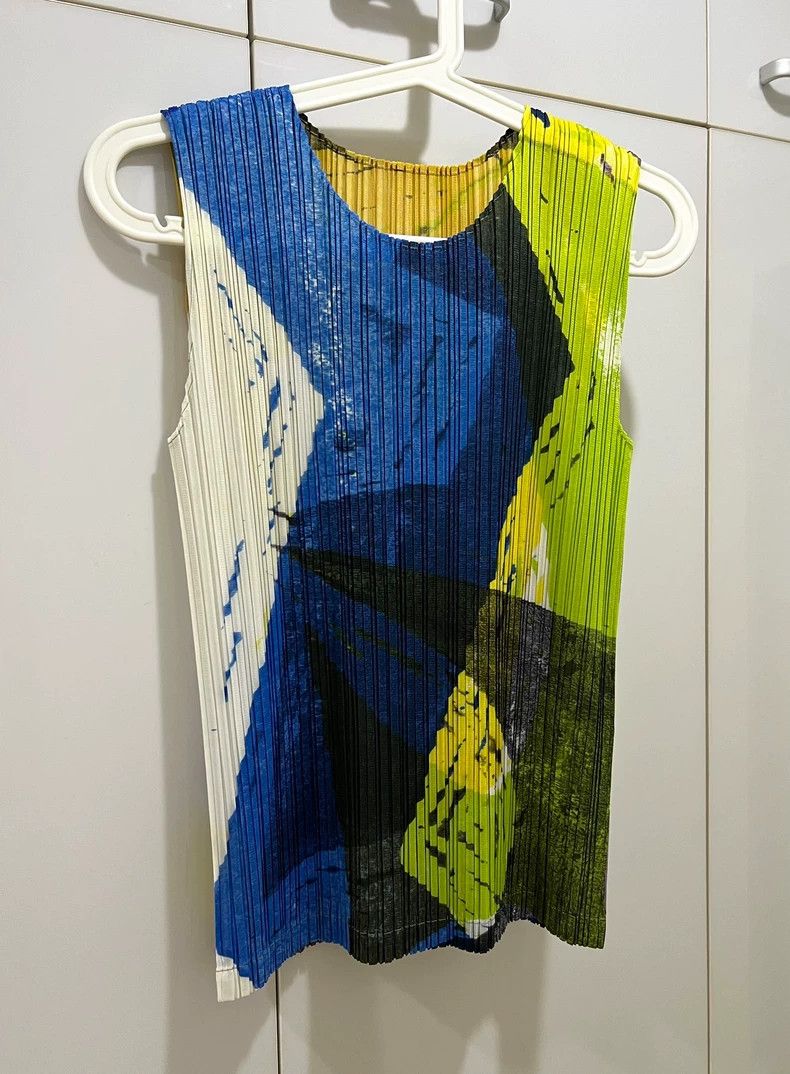 Issey Miyake Issey Miyake Color block vest Size L / US 10 / IT 46 - 1 Thumbnail