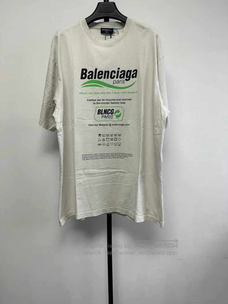 Balenciaga Balenciaga Round Neck Letter Printed Raglan Sleeve T-Shirt Size US XXS / EU 40 - 1 Thumbnail