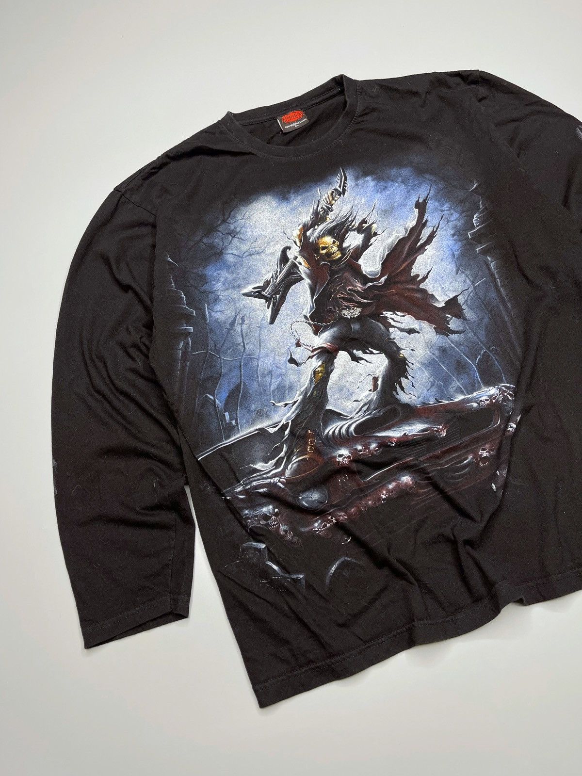 Vintage Vintage Spiral Skeleton Long Sleeve Skull RARE Size US XL / EU 56 / 4 - 2 Thumbnail