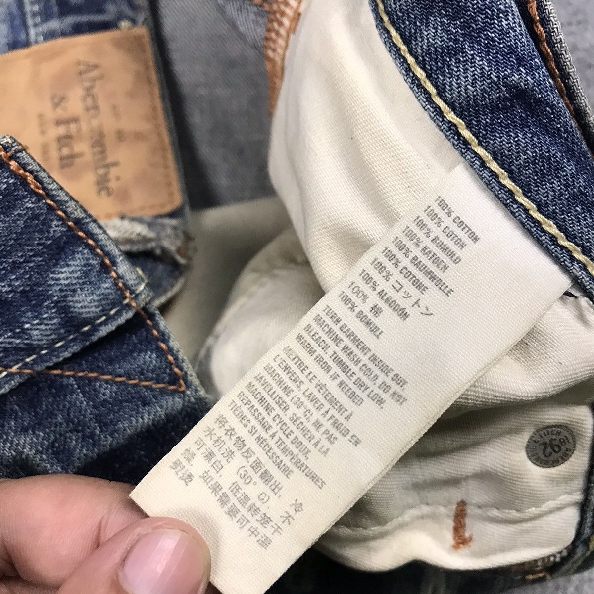 Japanese Brand Abercrombie fitch Distressed denim Japanese style pants Size US 30 / EU 46 - 18 Thumbnail