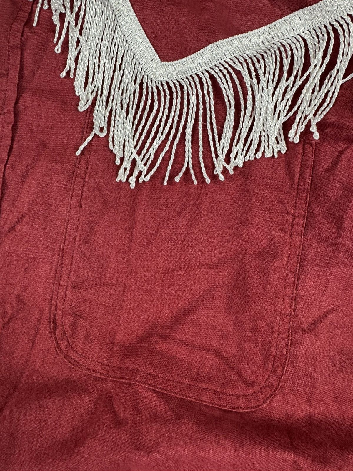 Cowboy Equipment × Japanese Brand × Vintage Vintage 70s Cowboy style shirt with fringes Americana ranch Size US L / EU 52-54 / 3 - 10 Thumbnail